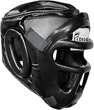 Casque Boxe 2-en-1 Réglable avec Grille Faciale Amovible Casque Art Martiaux pour Protection Complète — Idéal pour MMA, Muay Thai, Kickboxing, Sparring | Homme & Femme