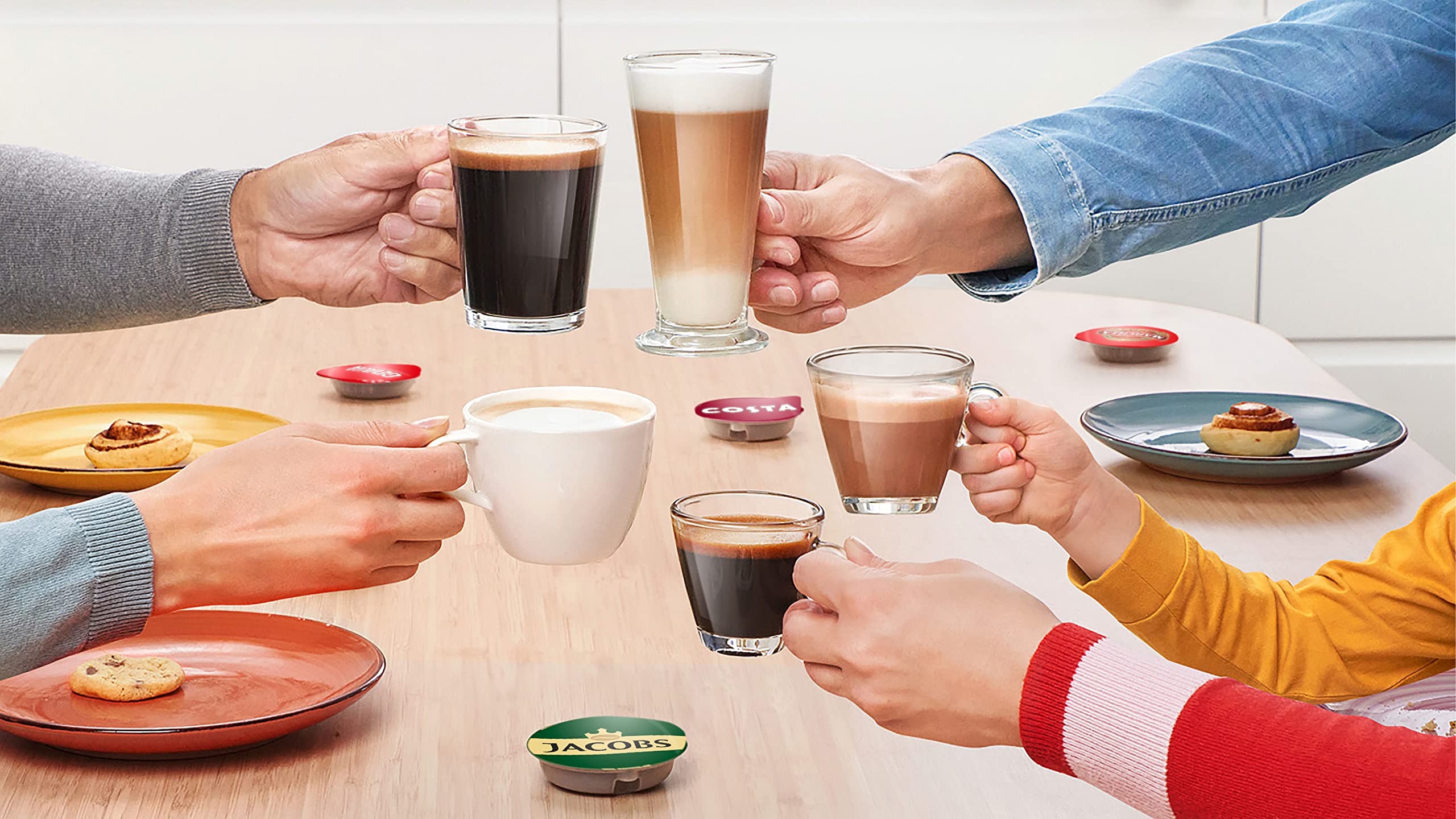 Bosch - Cafetera TASSIMO FINESSE para preparar múltiples bebidas, hasta 40 bebidas, IntensityBoost, INTELLIBREW, negro intenso, TAS16B2