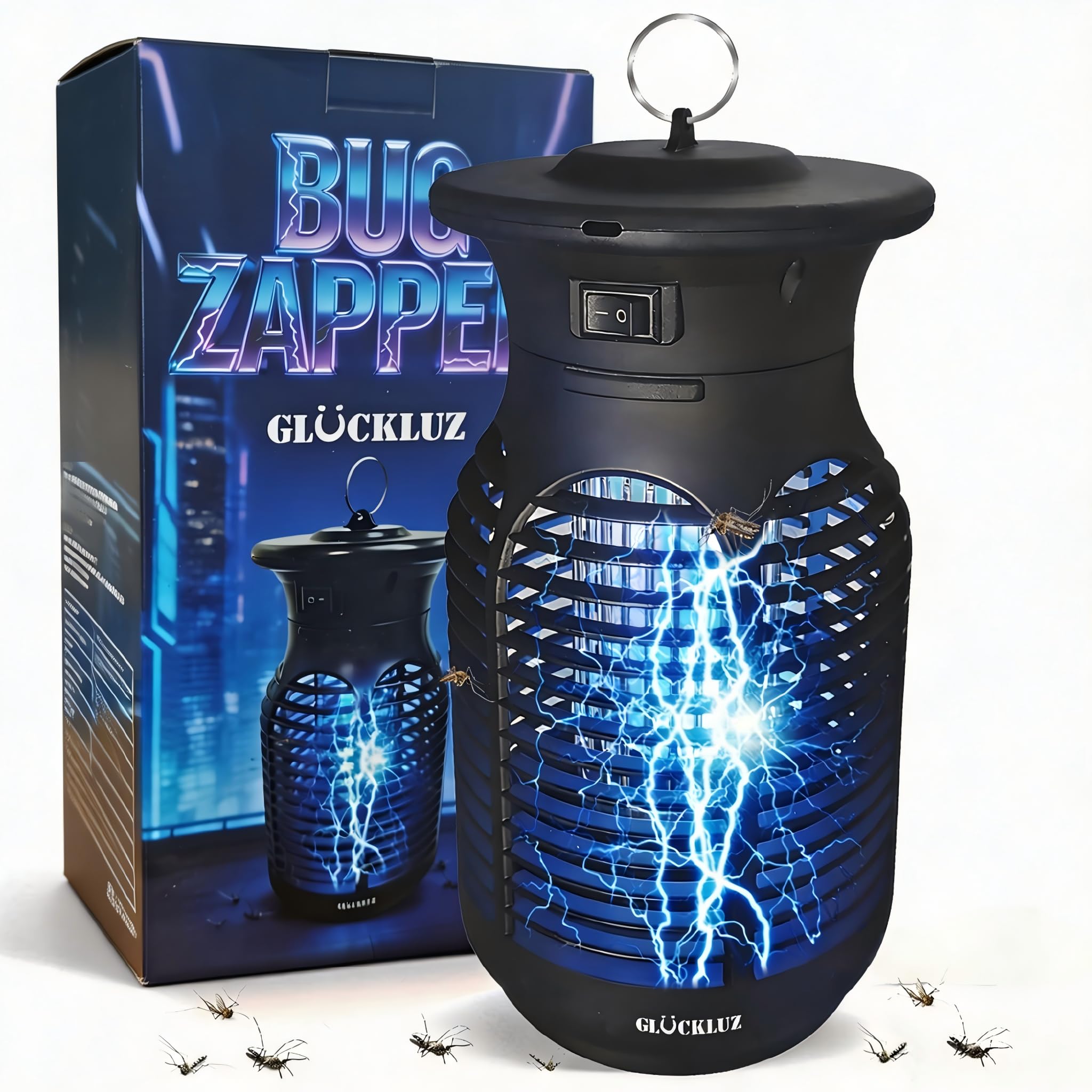 Glückluz Fly Zapper Electric Indoor,20W Electric Mosquito Killing Lamp, Powerful Fly & Insect Killer, Effective Industrial Bug Zapper for Indoor Mosquito Control