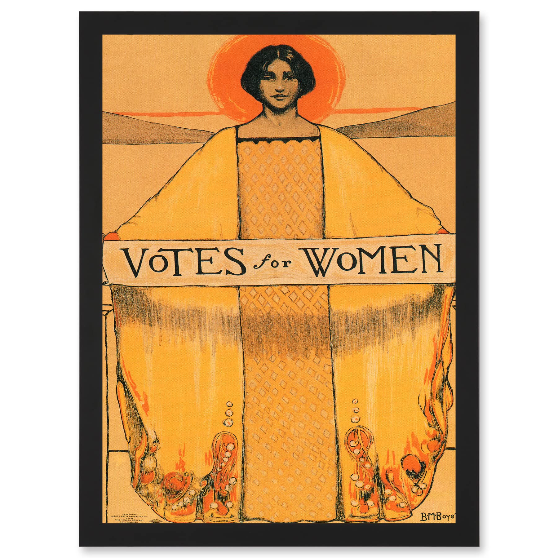 Wee Blue Coo Votes For Women Suffrage 19th Amendment Vintage Poster Artwork Framed Wall Art Print A4