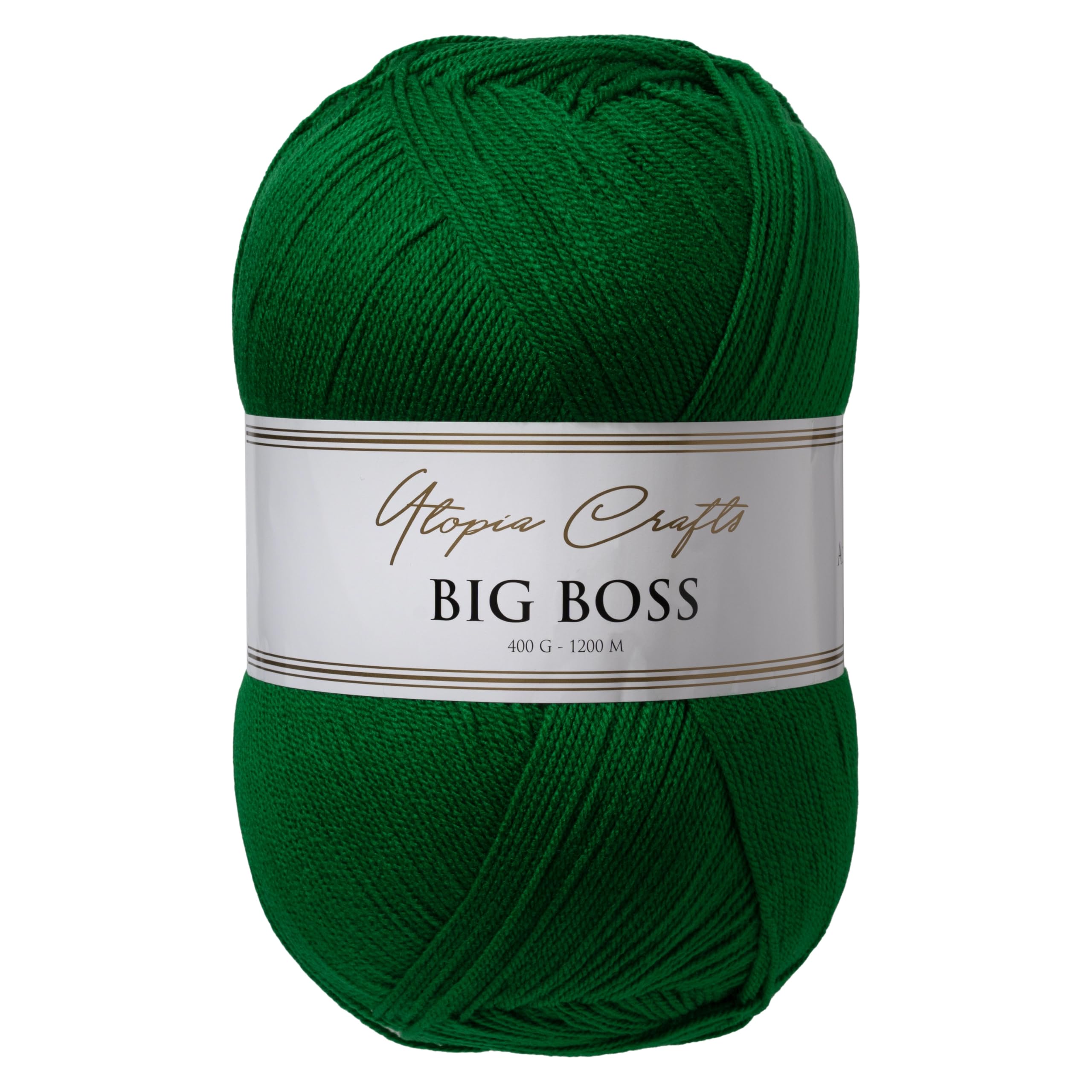 Utopia Crafts Big Boss 400g Knitting & Crochet Yarn 1200m (Kelly Green)