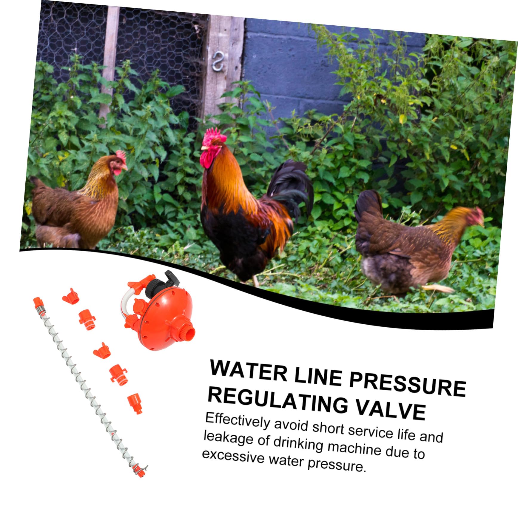 Didiseaon Regolatore di Pressione Rosso Abbeveratoio Galline per e in Plastica Funzione di Evitare Perdite Allevamento Polli e Abbeveratoi Automatici