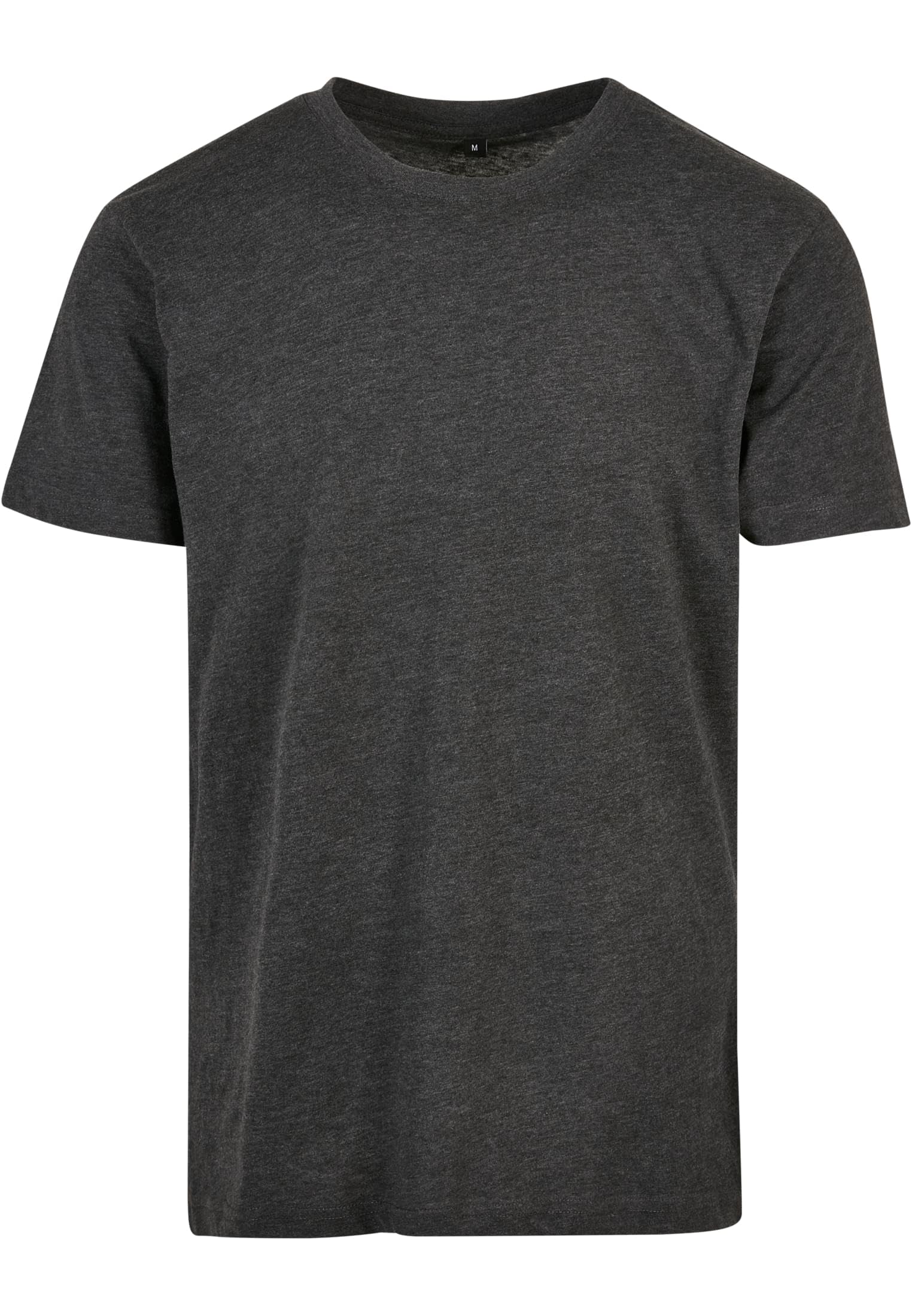 Build Your Brand Men's Basic Round Neck T-Shirt T-Shirt, Charcoal, XL