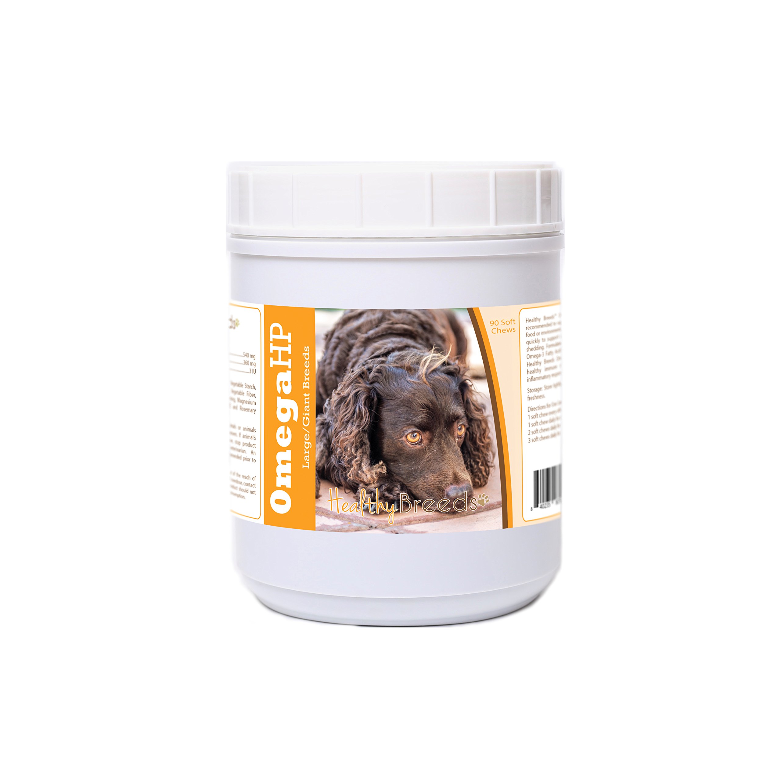 Healthy Breeds American Water Spaniel Omega HP Fatty Acid Skin and Coat Support Soft Chews 90 Count