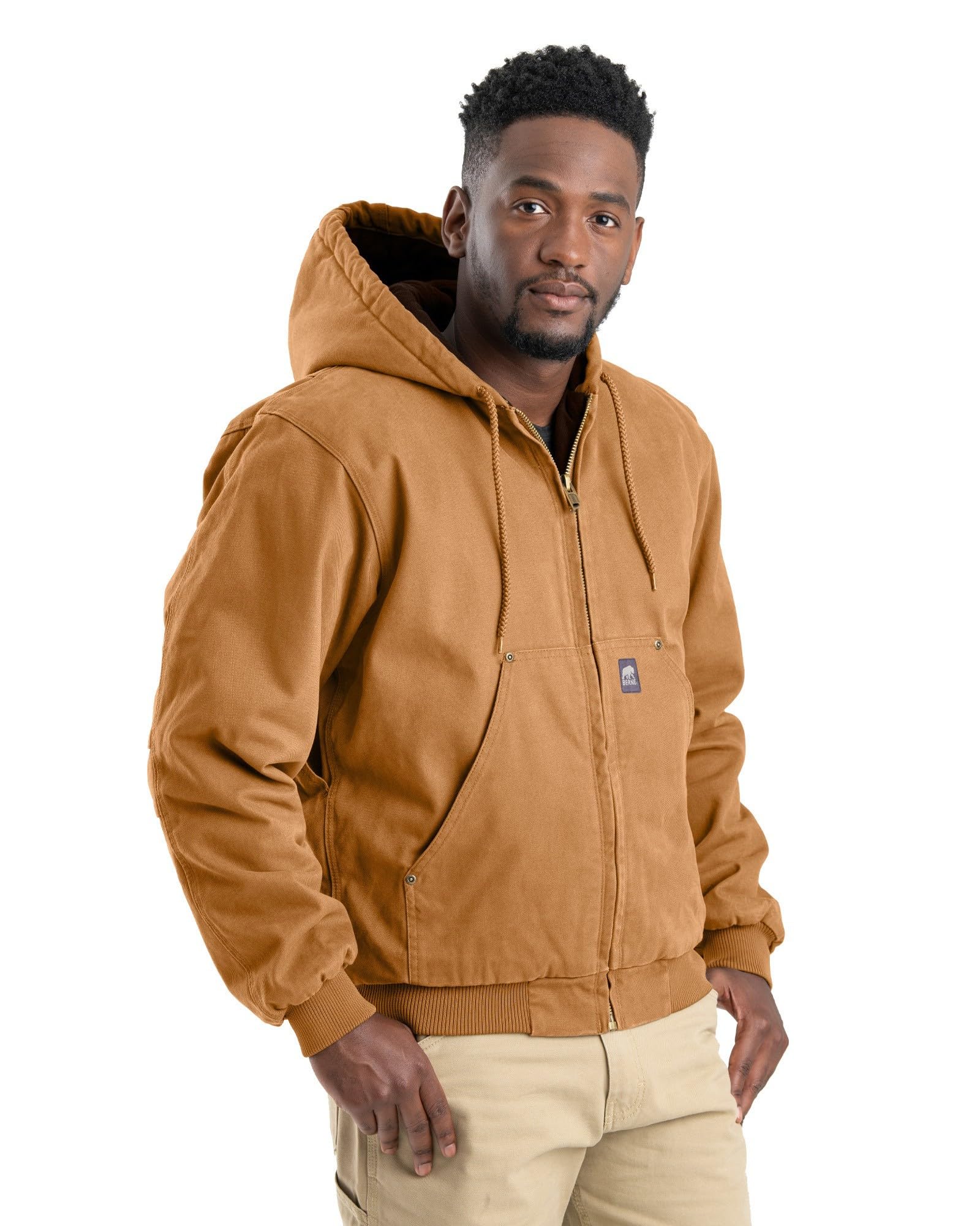 Men's Heartland Washed Duck Hooded Work Jacket