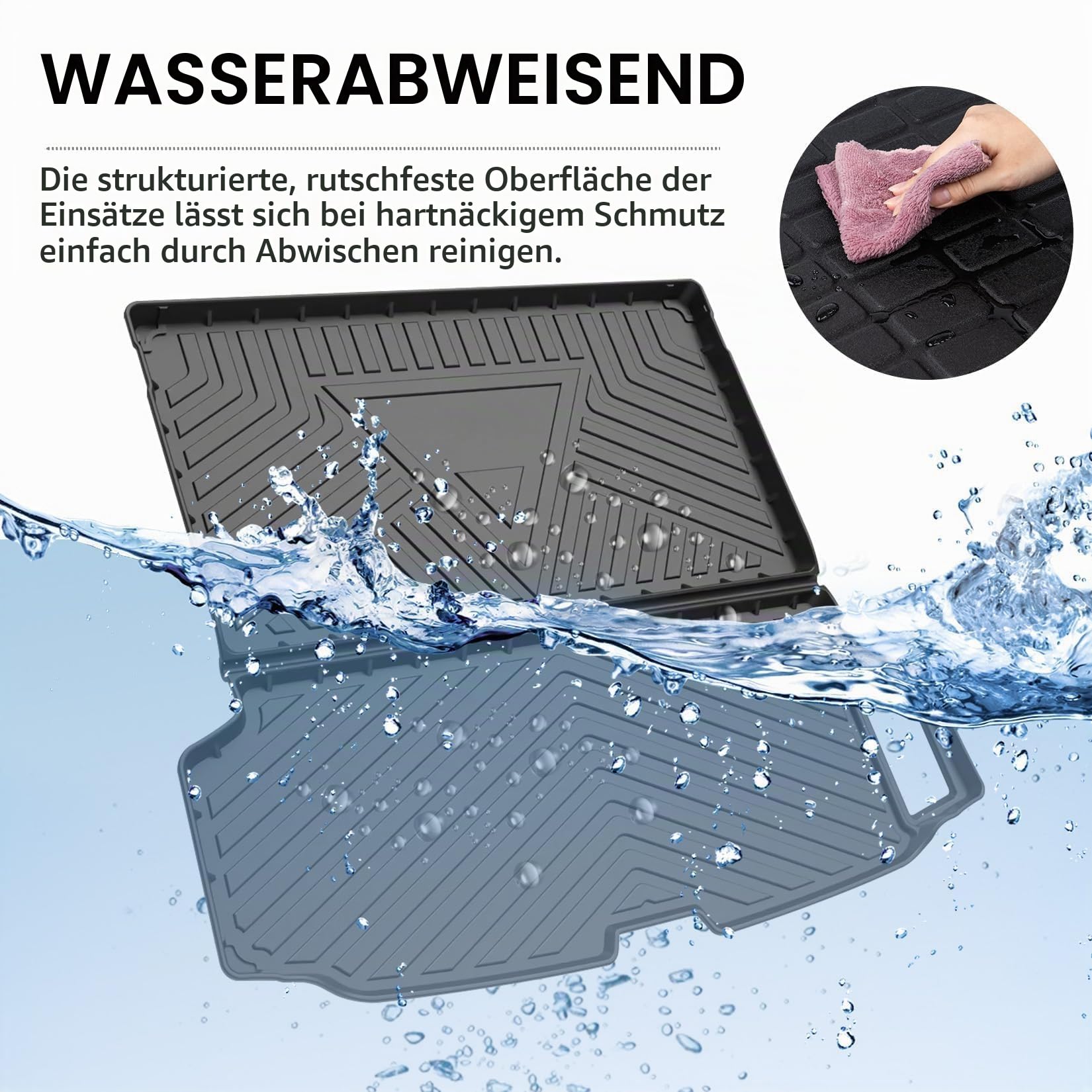 PSLER Auto Allwetter Wasserdicht Protector Pad Hinten Cargo Liner Trunk Kofferraummatte für XC90 2015 2016 2017 2018 2019 2020 2021 2022 2023 2024