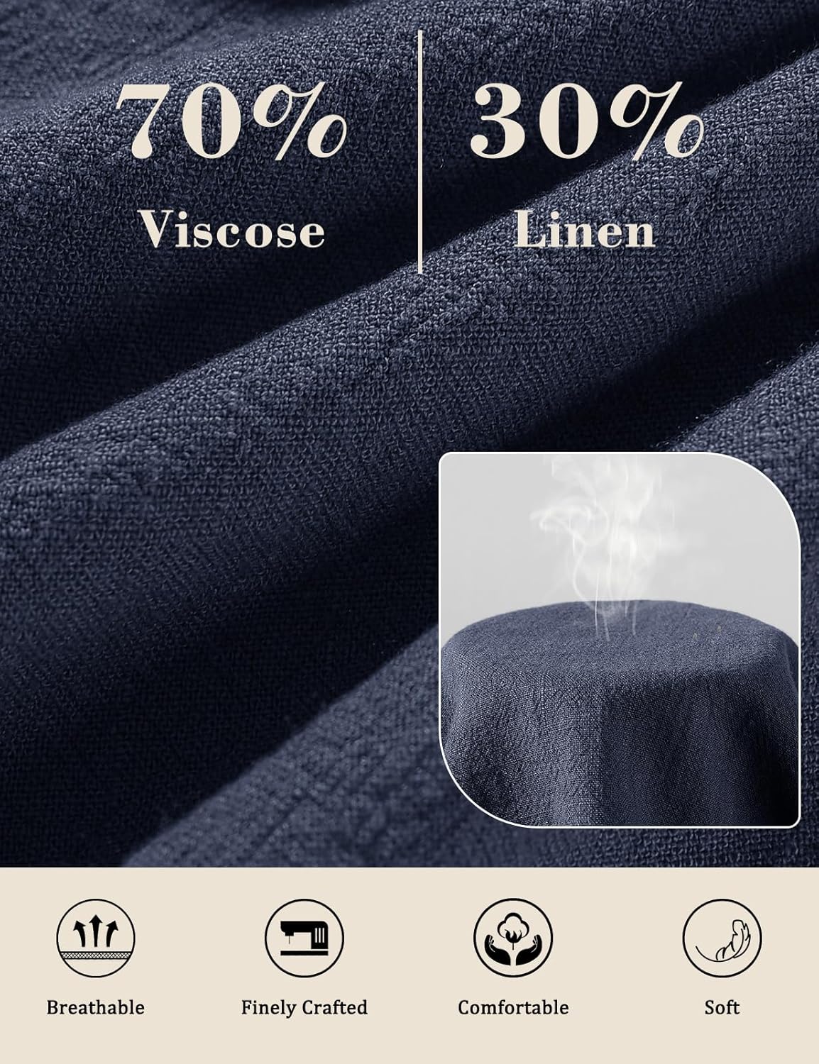 Womens Linen Pants High Waisted Wide Leg Trousers Summer Palazzo Casual Pant Flowy Drawstring Beach Pants - Image 5