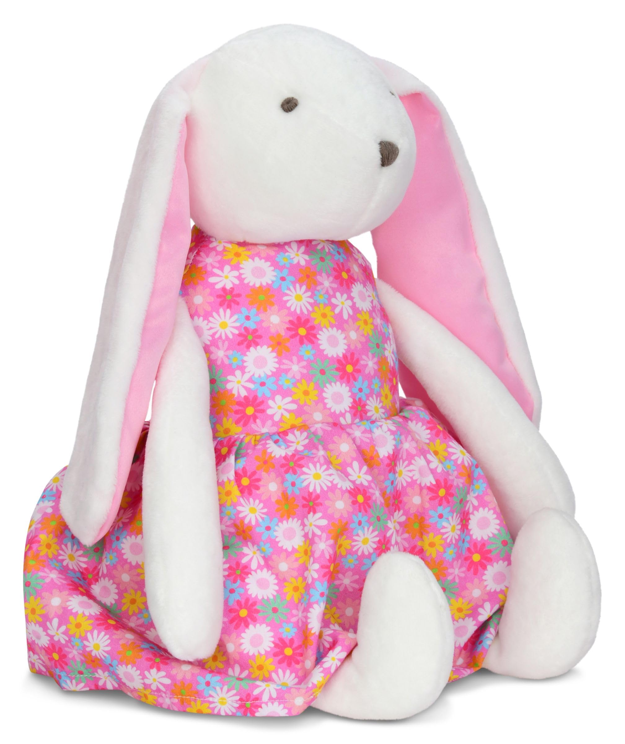 iscream Sunny Spring - Coniglietto in abito floreale con dettagli ricamati, per tutte le età, 30,5 cm