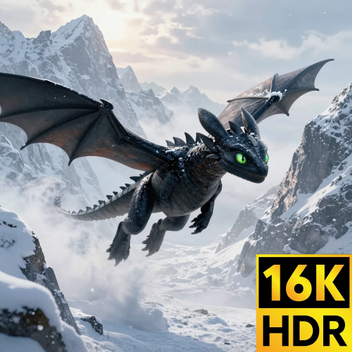 Toothless Dragon Winter Chill Snowfall & Soothing Dragon Ambience