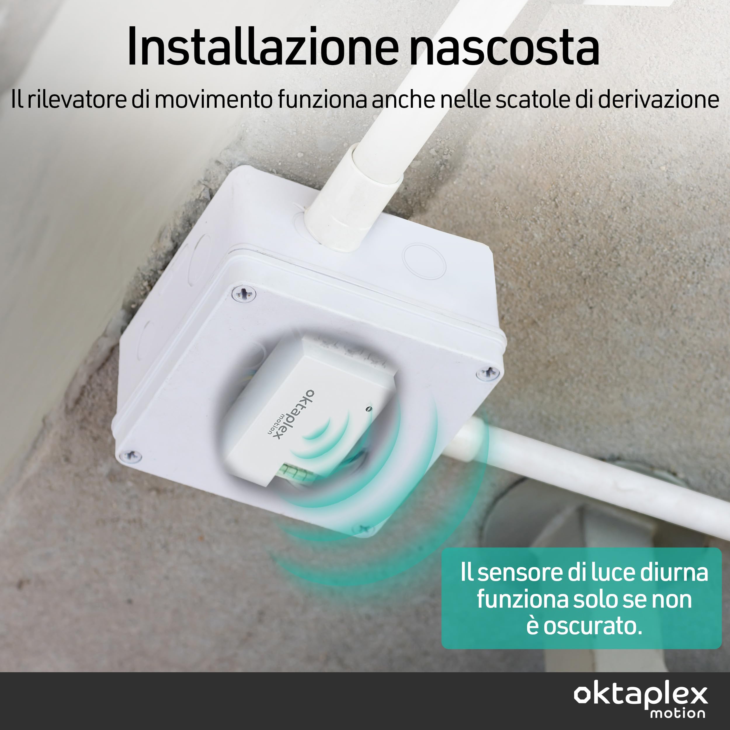 Set da 2 Oktaplex Amy rilevatori di presenza HF 24 GHz bianchi | Modulo radar da integrare nelle lampade LED per il controllo invisibile della luce