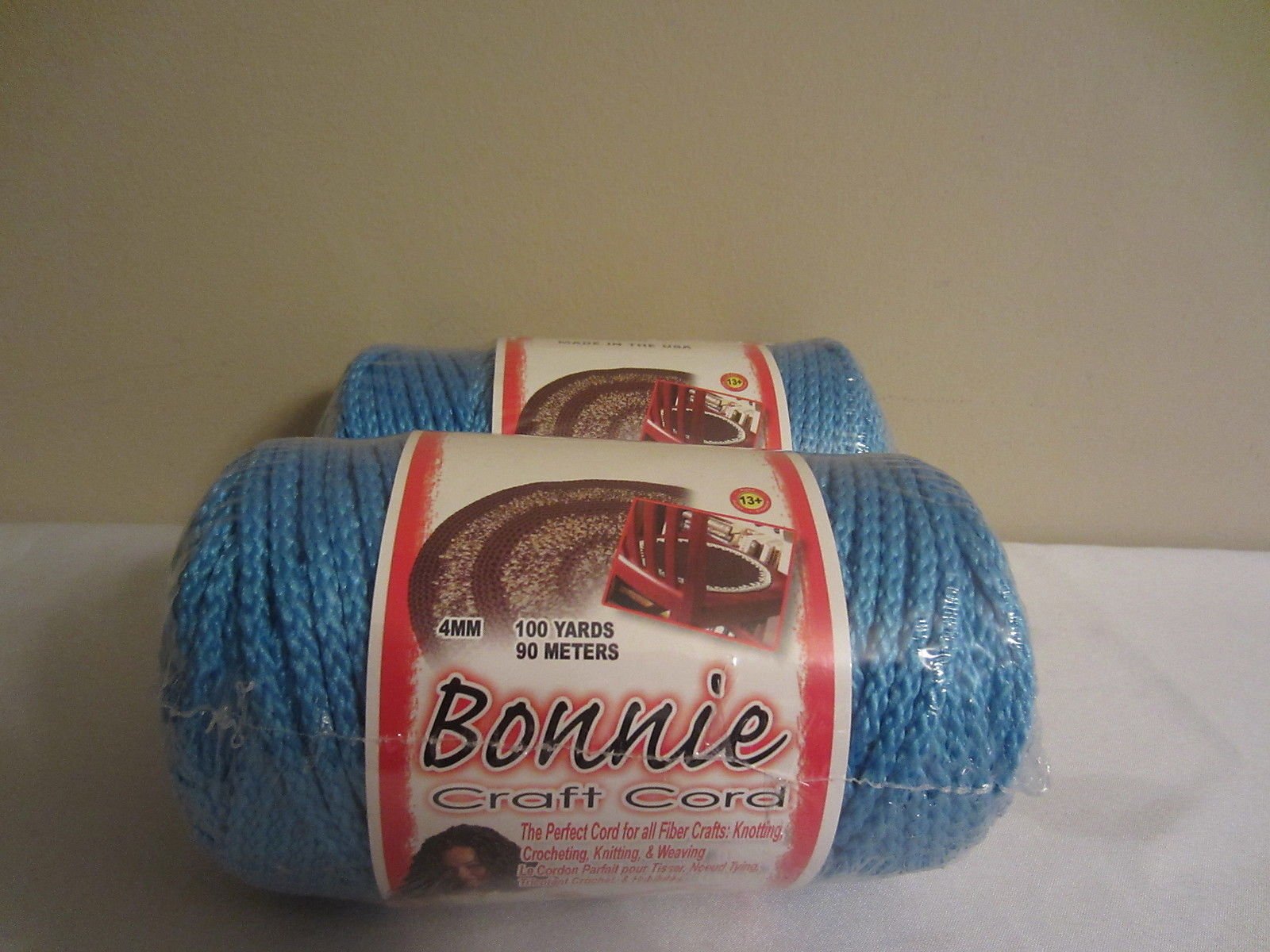 Bulk Buy: Ocean Blue Bonnie Braid Macrame Craft Cord 4mm 100yds (2-pack)
