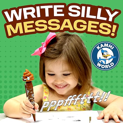 Miniatura 36 de Lapicera sonora de Emoji caca – hace 5 sonidos divertidos de gases – El amigo con gases más divertido que nunca – gracioso para fiestas de niños