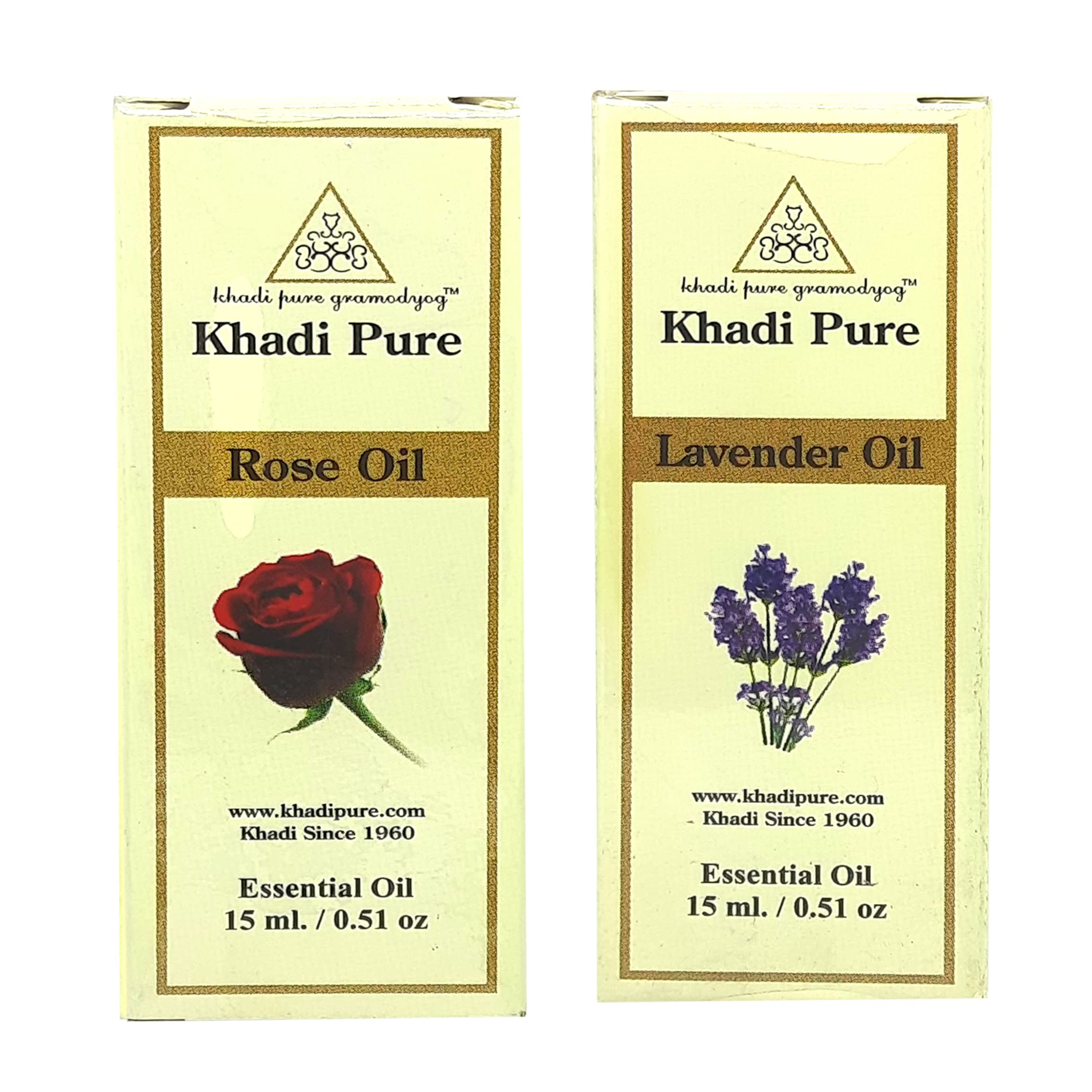 Khadi Pure Rose & Lavender Essential Oil, 15 ml (Pack of 2)-image-35