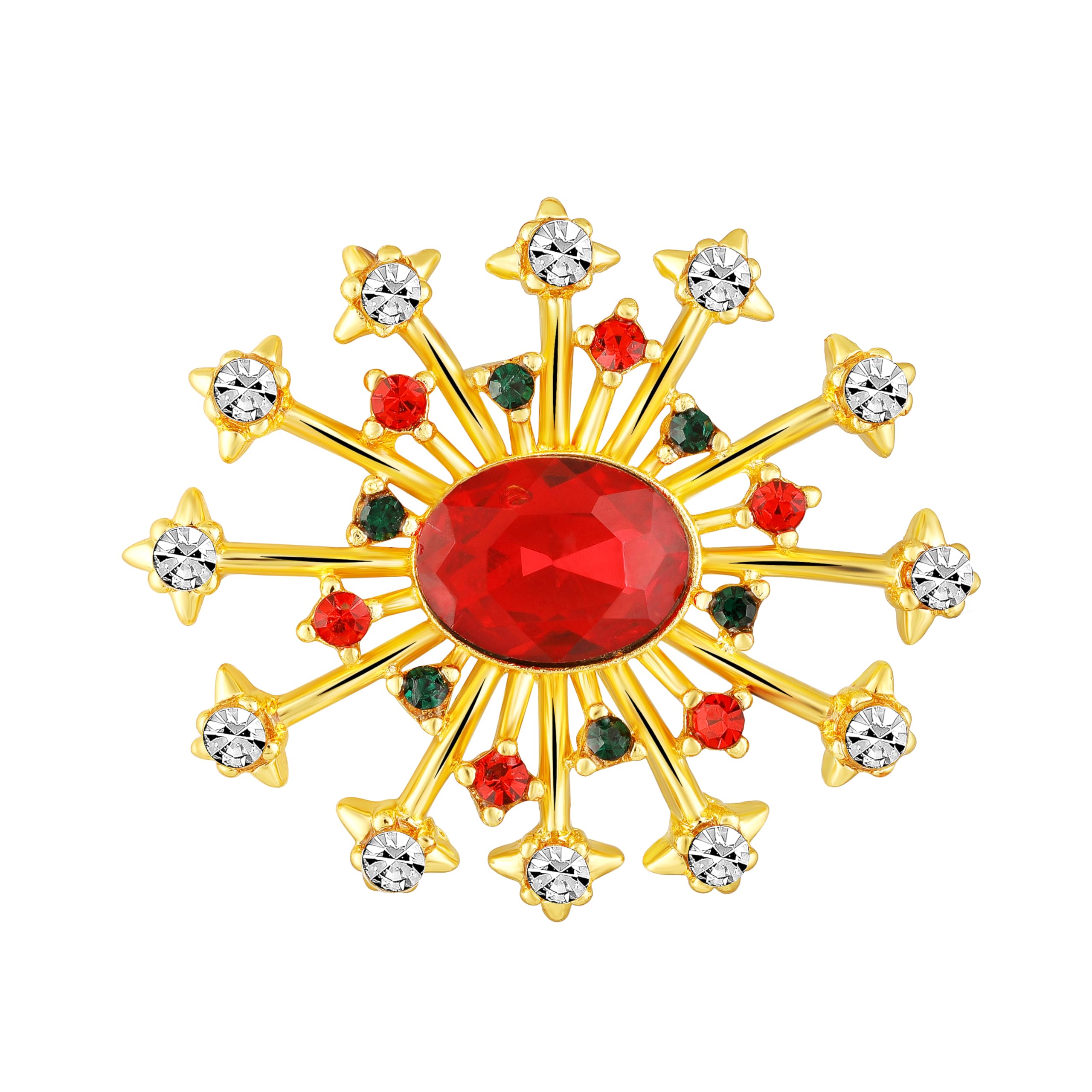 Sparkling Multicolor Crystals Wedding Brooch/Saree Pin for Women (PABP1101214PR)-image-29