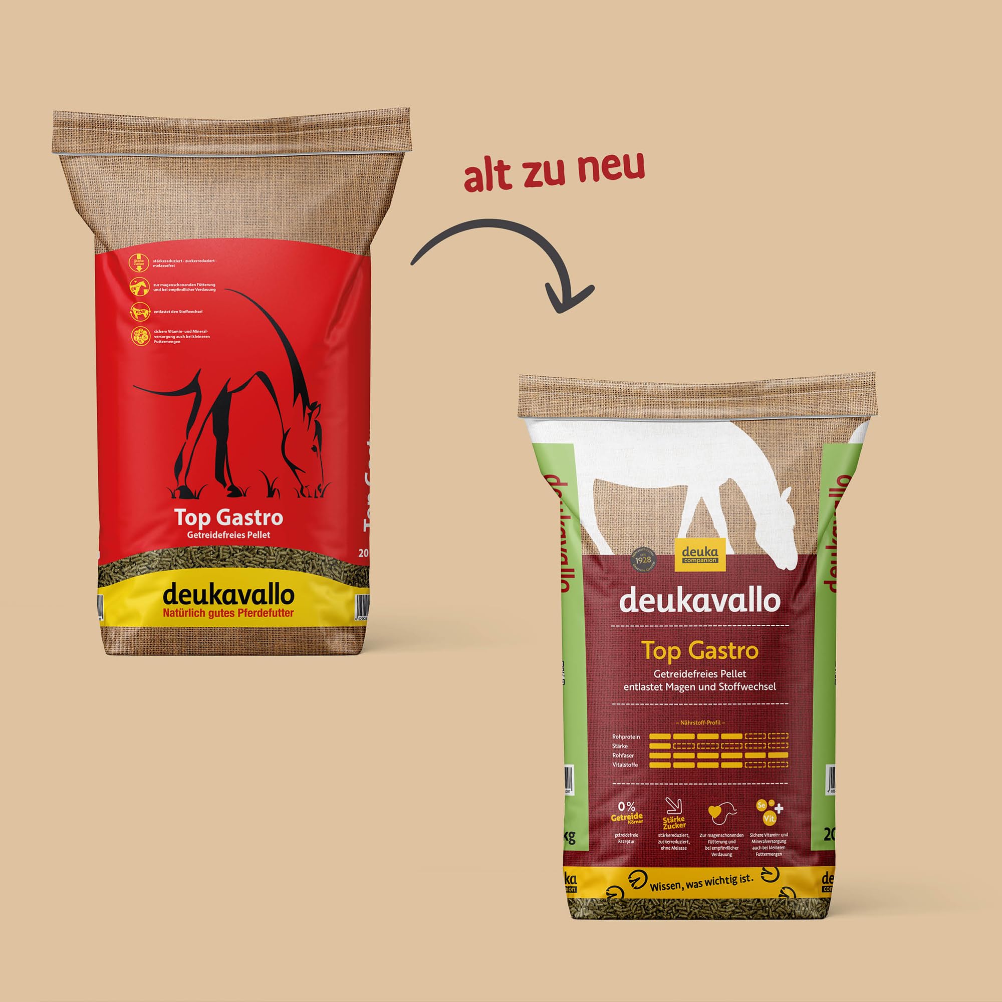 deukavallo Top Gastro 20 kg | Pferdefutter | Spezialfutter für Magen- und stoffwechselempfindliche Pferde | Ergänzungsfutter für Pferde…