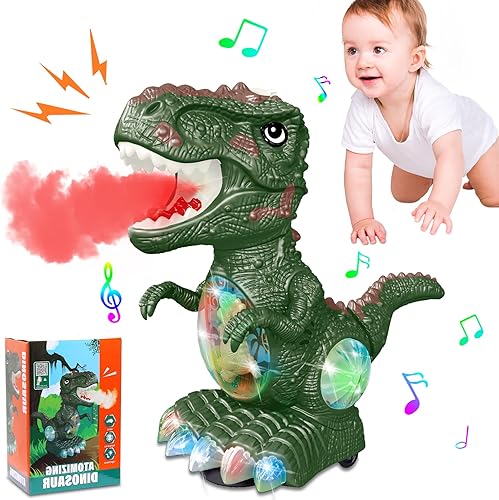 Miniatura 9 de Juguetes de dinosaurio para niños de 1 a 2 años, música de rugido y luces, juguetes para niños y niñas de 1 a 3 años, juguetes de dinosaurio en