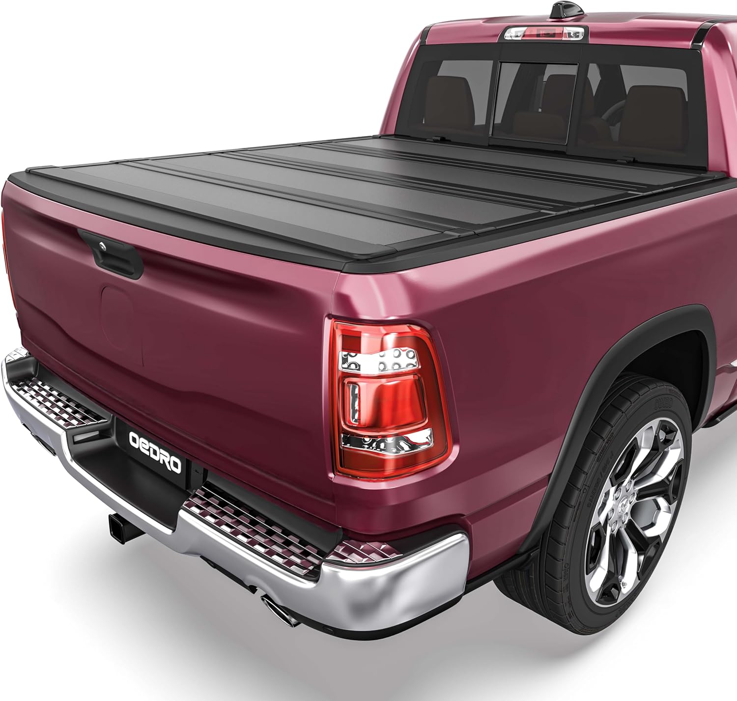 OEDRO Low-Profile Hard Quad-Fold Tonneau Cover Compatible with Dodge Ram 1500 New Body 2019 2020 2021 2022 2023 2024 2025 5.7ft Bed Without Rambox, One-Handed Quick Release, Drainage Design OEDRO Low-Profile Hard Quad-Fold Tonneau Cover Compatible with Dodge Ram 1500 New Body 2019 2020 2021 2022 2023 2024 2025 5.7ft Bed Without Rambox, One-Handed Quick Release, Drainage Design