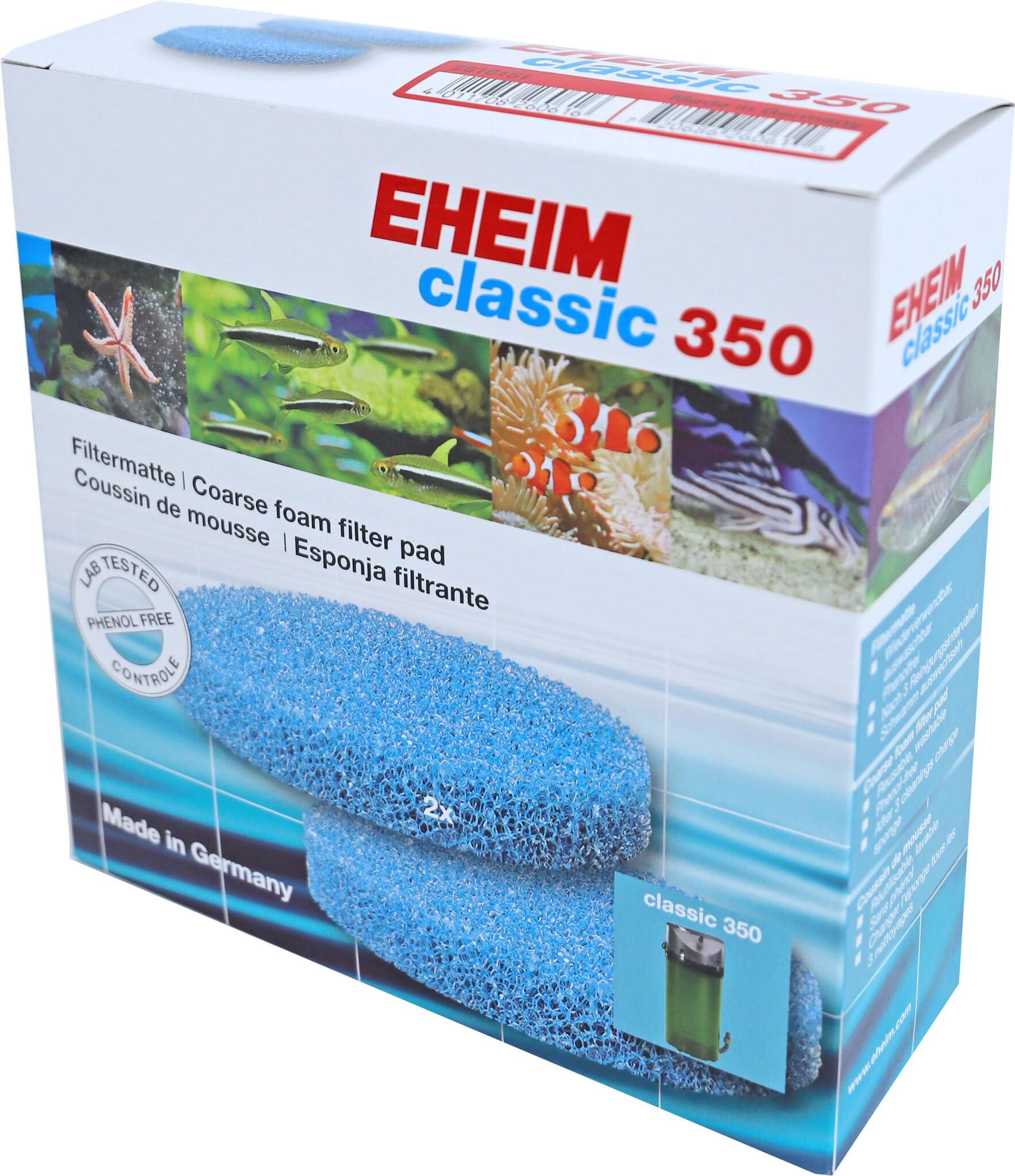 Eheim External Classic 350 Coarse Filter Pad, 2-Piece