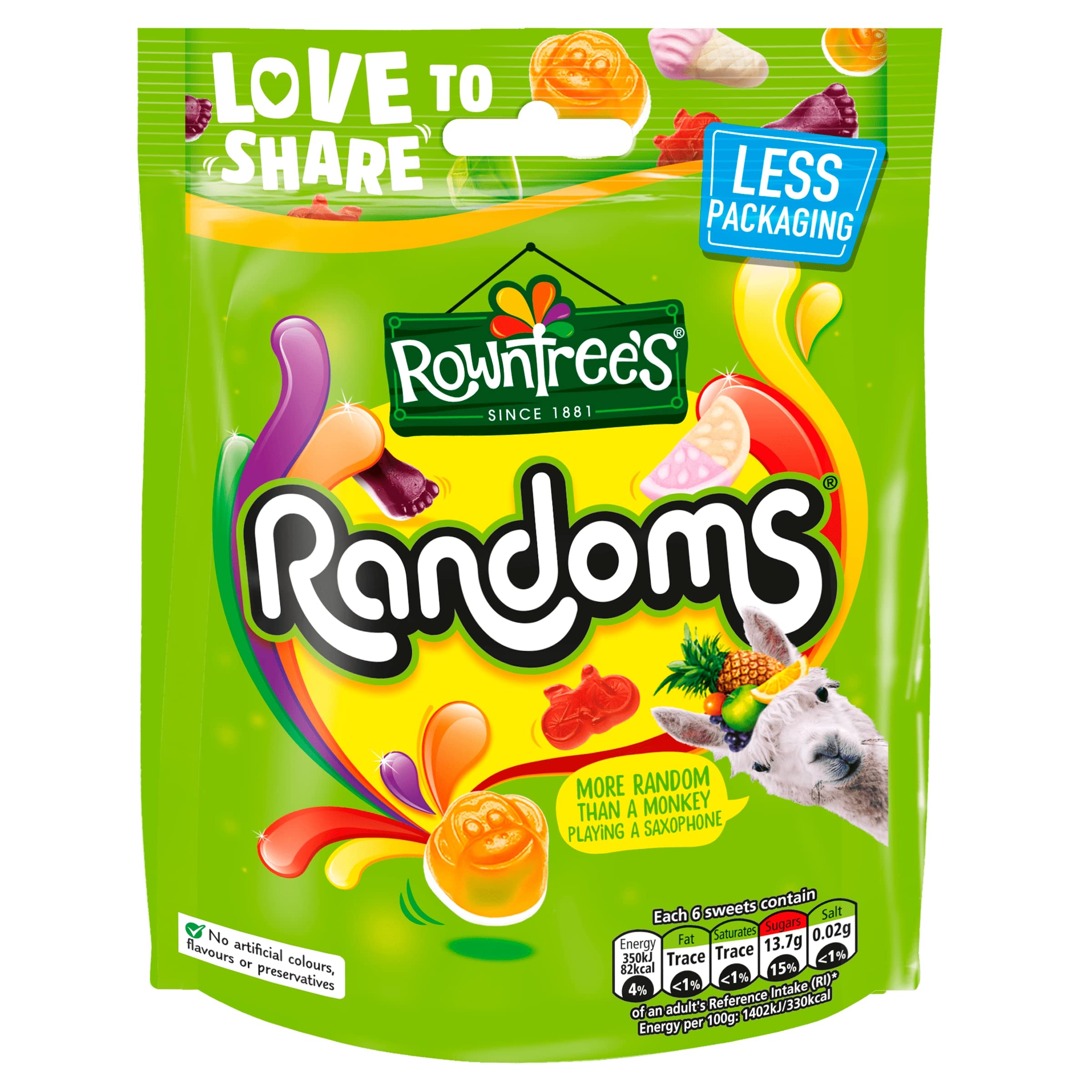 Rowntree's Randoms Sweets Sharing Pouch Bag, 150g