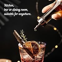 Vista 6 de Bitters Bottle Set of 3, Glass Dasher Bottle 1.7oz, Decorative Professional Bar Tool for Cocktail Great for Bartender Home Bar Restaurant with Alloy