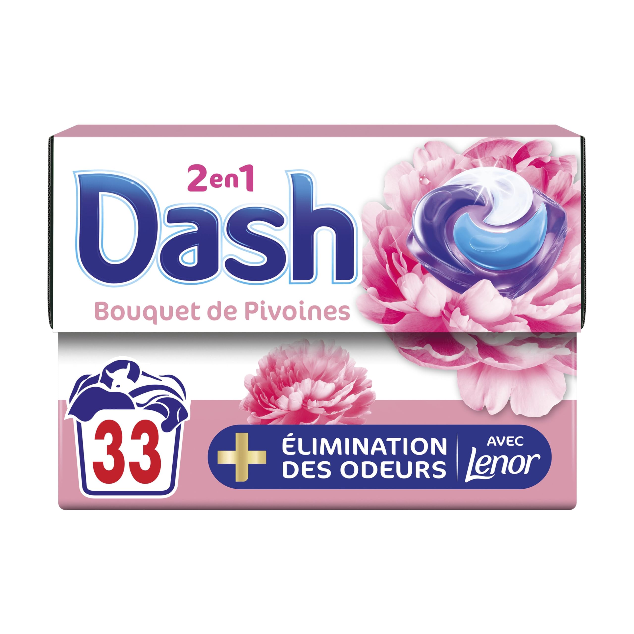 Dash 2en1 PODS Lessive en capsule Bouquet de Pivoines x33