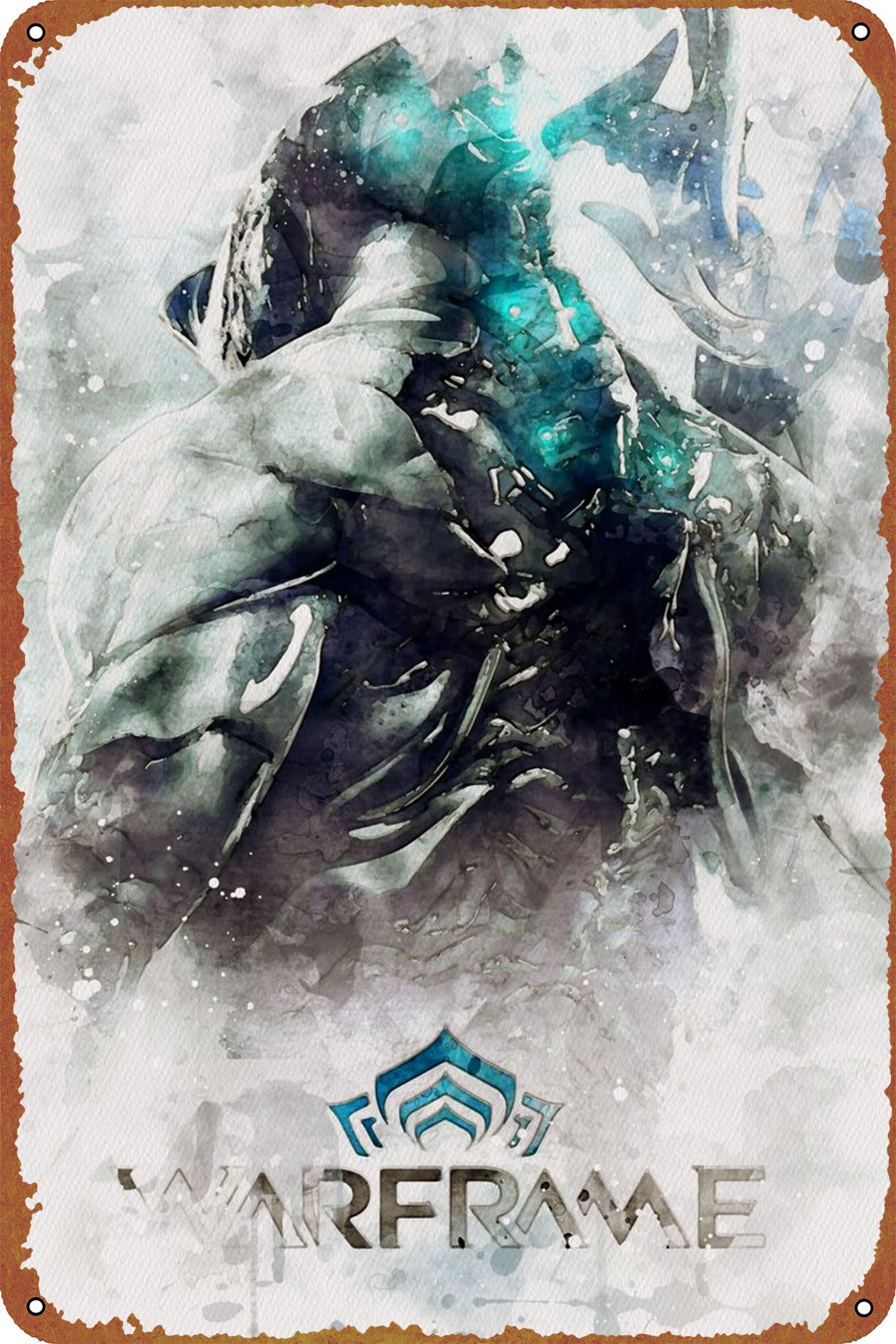 WARFRAME Poster Game Poster Metal Sign Tin Metal Retro Wall Decor for Home,Street,Gate,Bars,Club