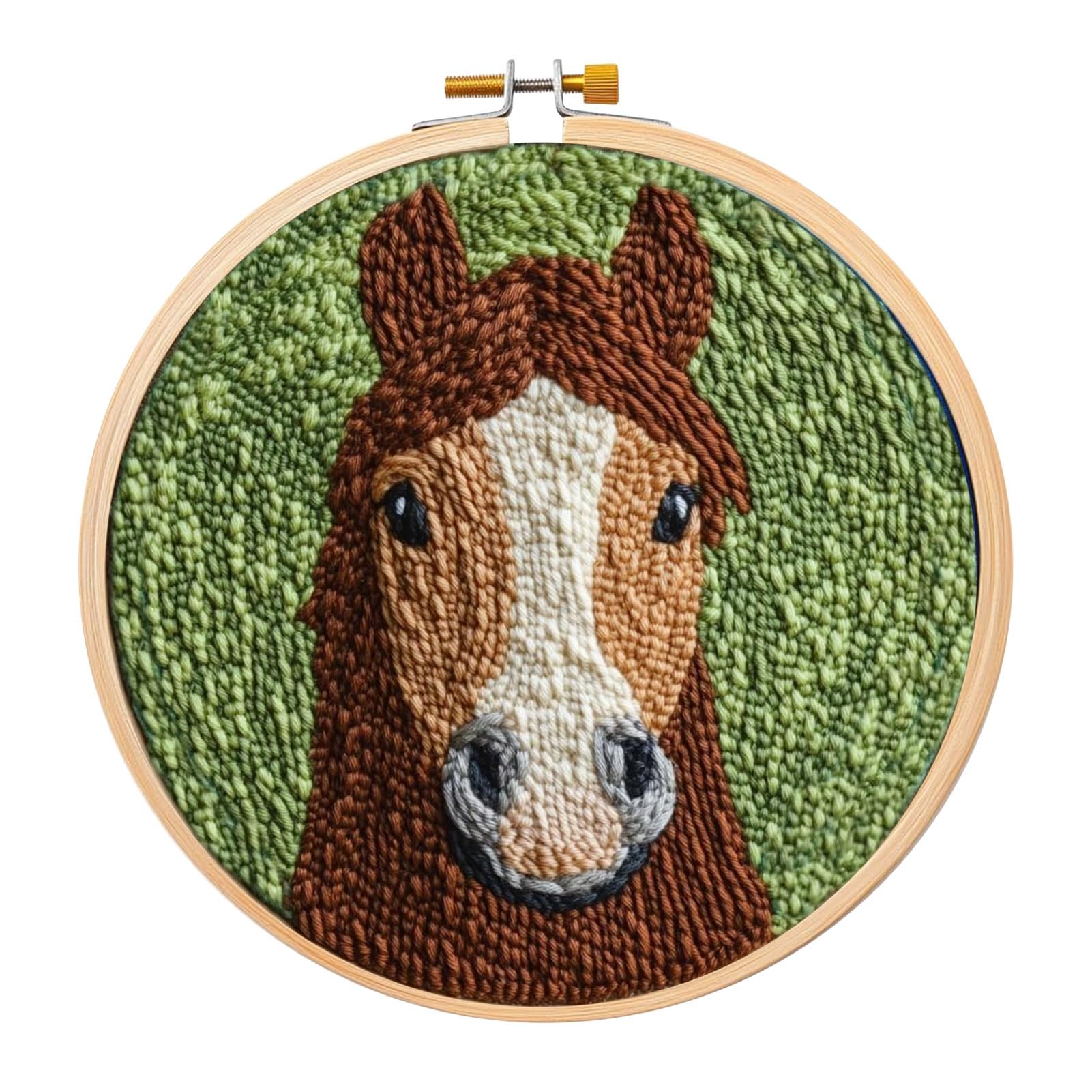 Mubsar Punch Kit for Beginners Punch Set with Hoop Scissor DIY Punch Embroidery Starter Kit