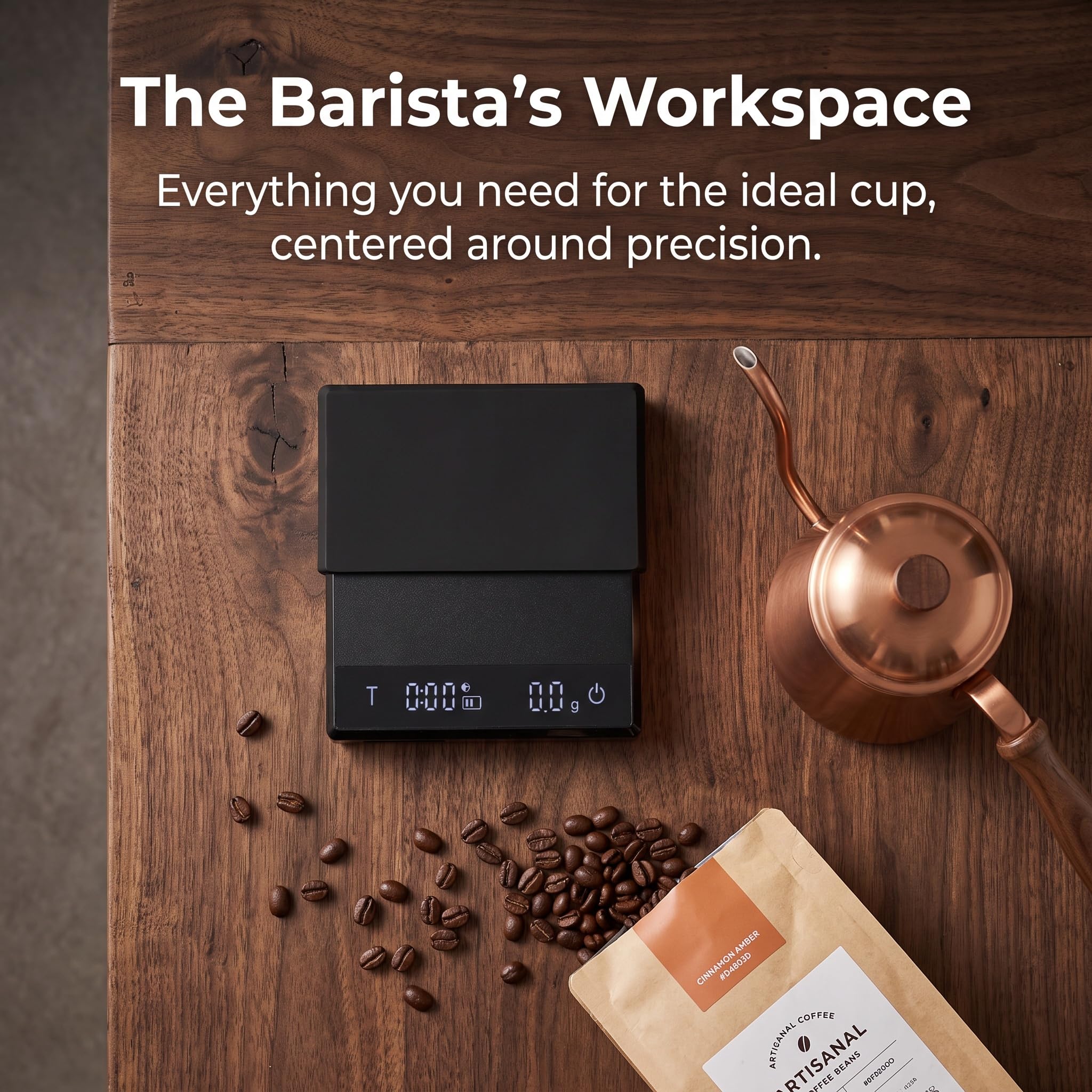Bilancia Caffè con Timer, Doppia Modalità per Filtro, Espresso