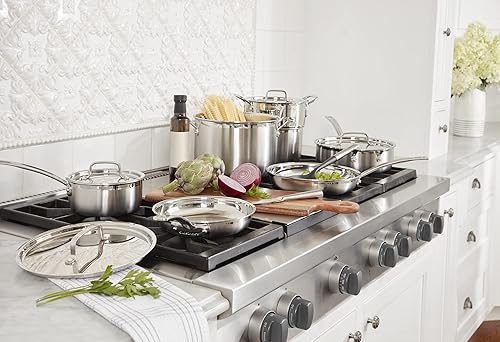 Miniatura 7 de Cuisinart MCP-12N Multiclad Pro - Juego de utensilios de cocina de acero inoxidable (12 piezas) y cacerola MCP194-20N MultiClad Pro de 4 cuartos