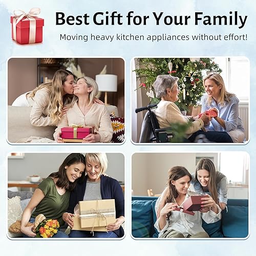 Miniatura 8 de LOPNUR Deslizador de electrodomésticos pequeños de 12 x 8 pulgadas, deslizadores de electrodomésticos para electrodomésticos de cocina, bandeja