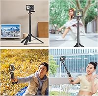 Vista 6 de VRIG TP-08 20.1 "Mini trípode extensible GoPro portátil selfie stick trípode cámara trípode para GoPro Max Hero 11 10 9 8 7 6 5 4 3 3+ 2 1 sesión