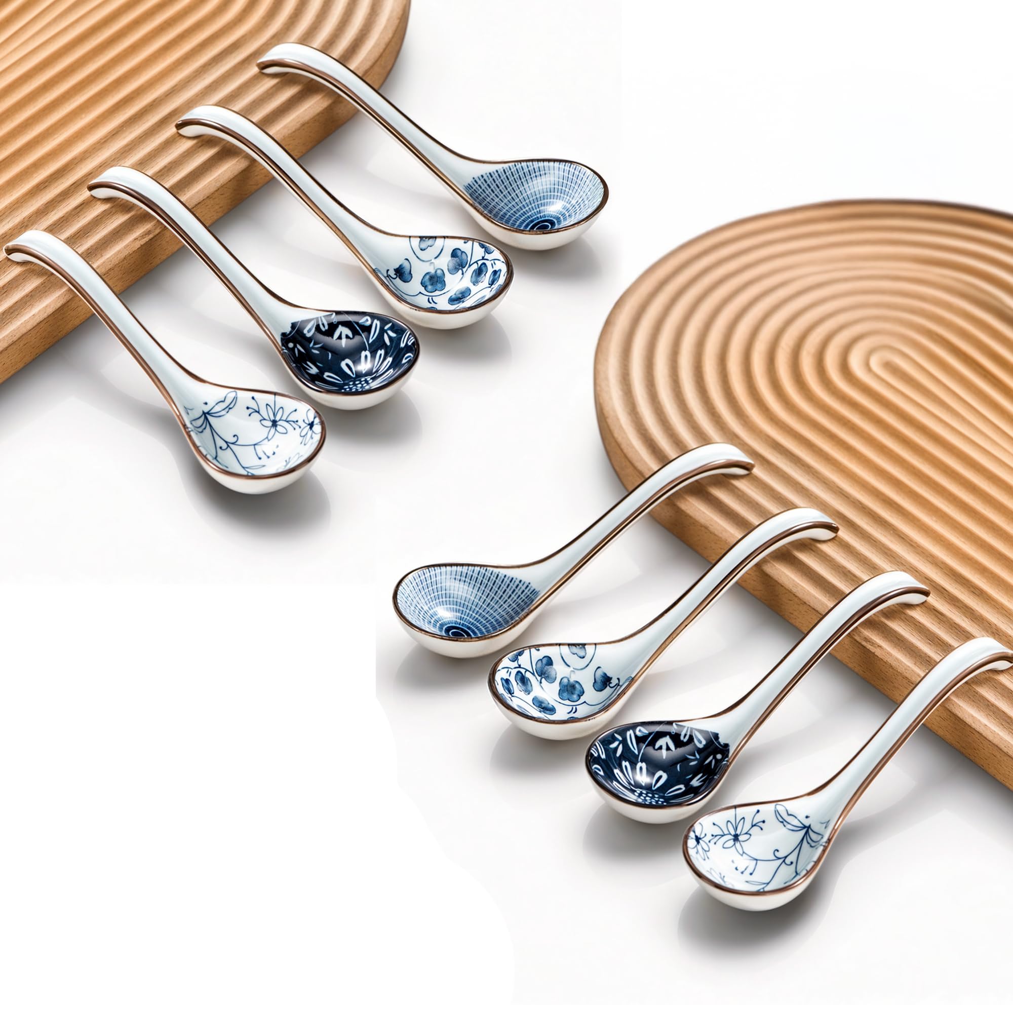 食器 sekibon Amazon.com: KHOI NGUYEN Asian Soup Spoon Set of 8, Ceramic Pho