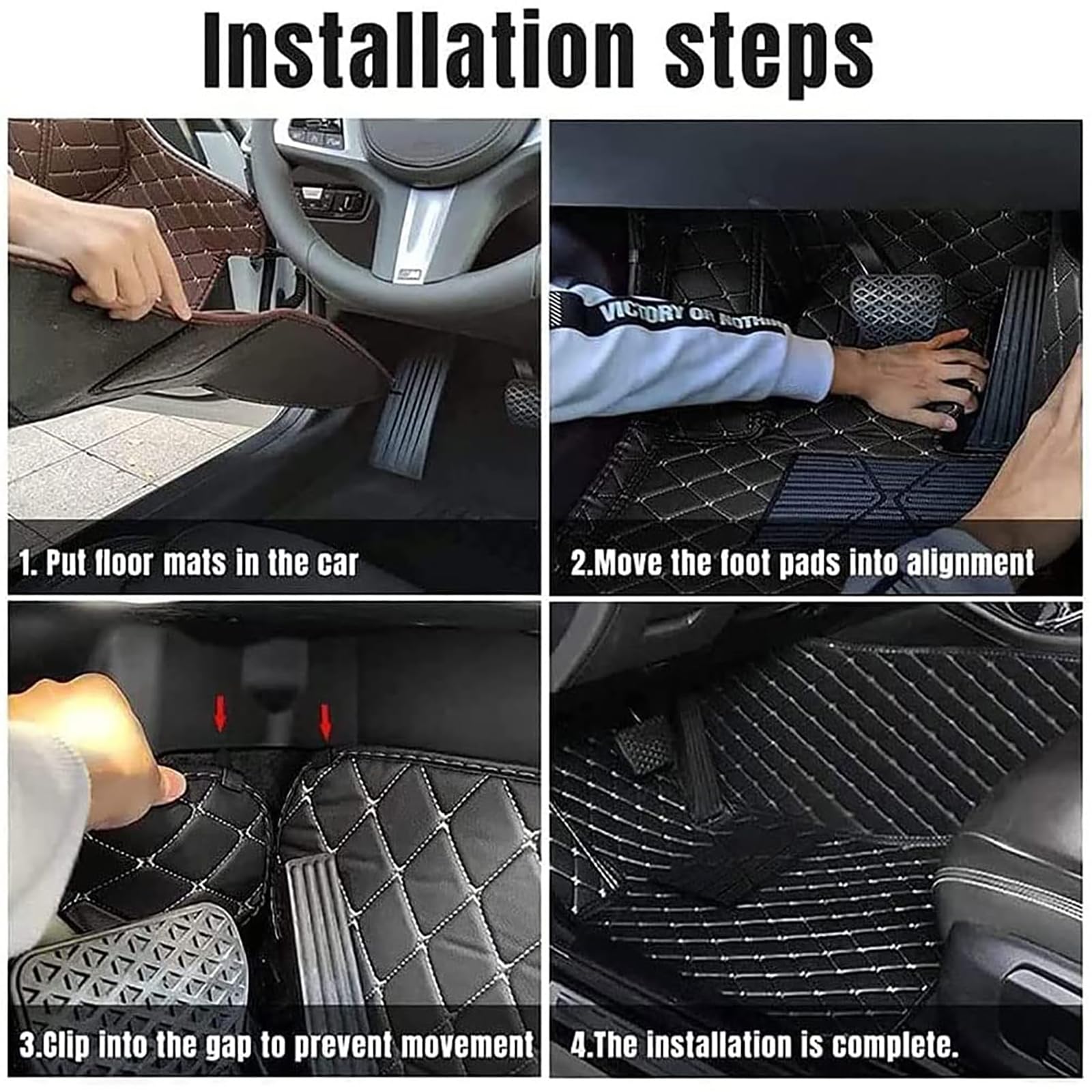 Car Leather Floor Mats for Cupra Formentor 2021-2023 RHD Custom Full Coverage Floor Liners Waterproof Non Slip Carpet — view 9