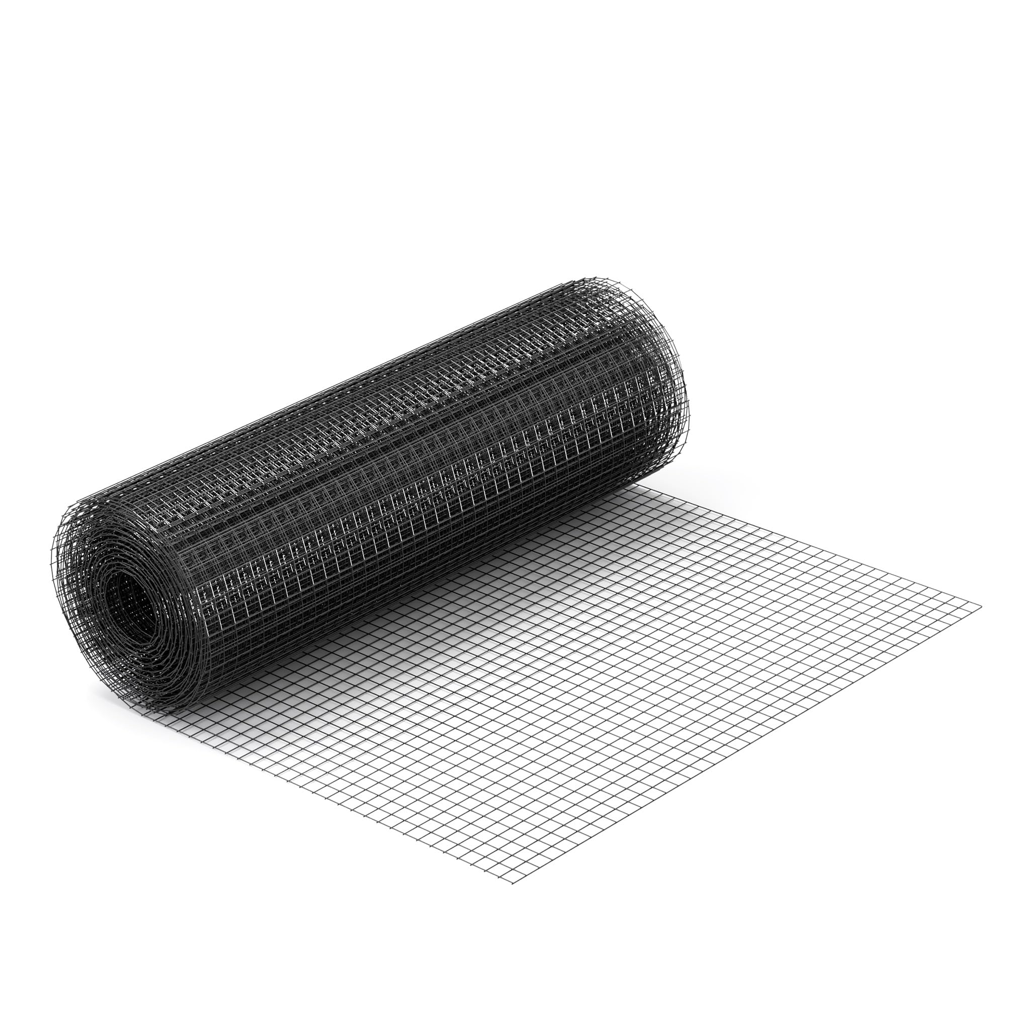 Wiltec Black Wire Mesh 19X19mm Squares 5M Roll, 500Cm Width, Made Of Galvanised Pvc Coated Steel