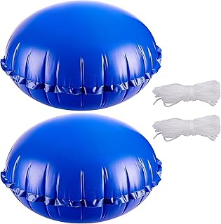2 Pcs Pool Air Pillows for Above Ground Pools- 4 x 4 Ft Round Winter Pool Cover Pillow- Ice Equalizer Air Pillow- Swimming Pool Winterizing Closing Pillow with Ropes for Support Pool Covers