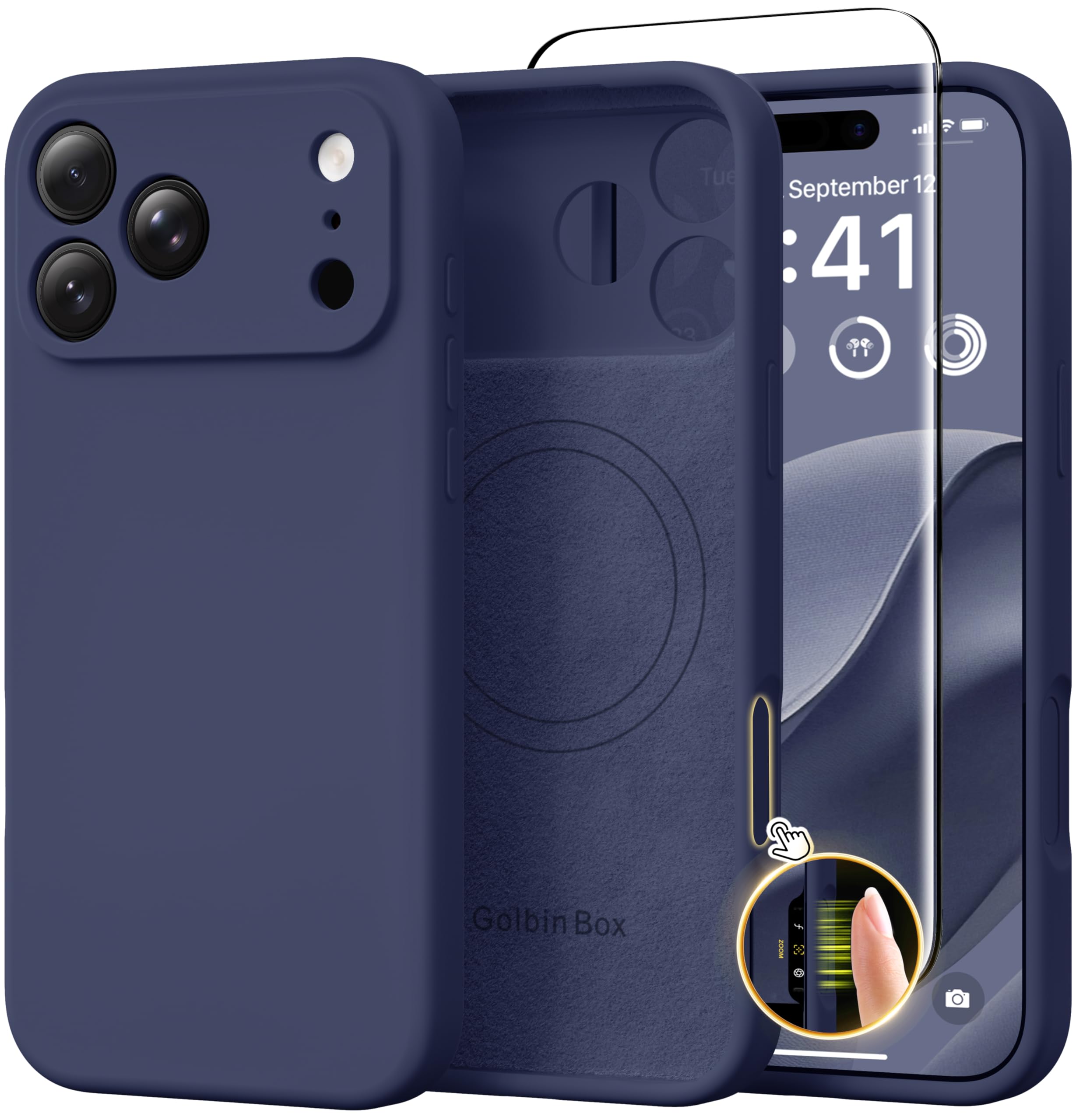 GolbinBox Magnetic for iPhone 18 Pro Max Case/17 Pro Max Case Purplish Blue