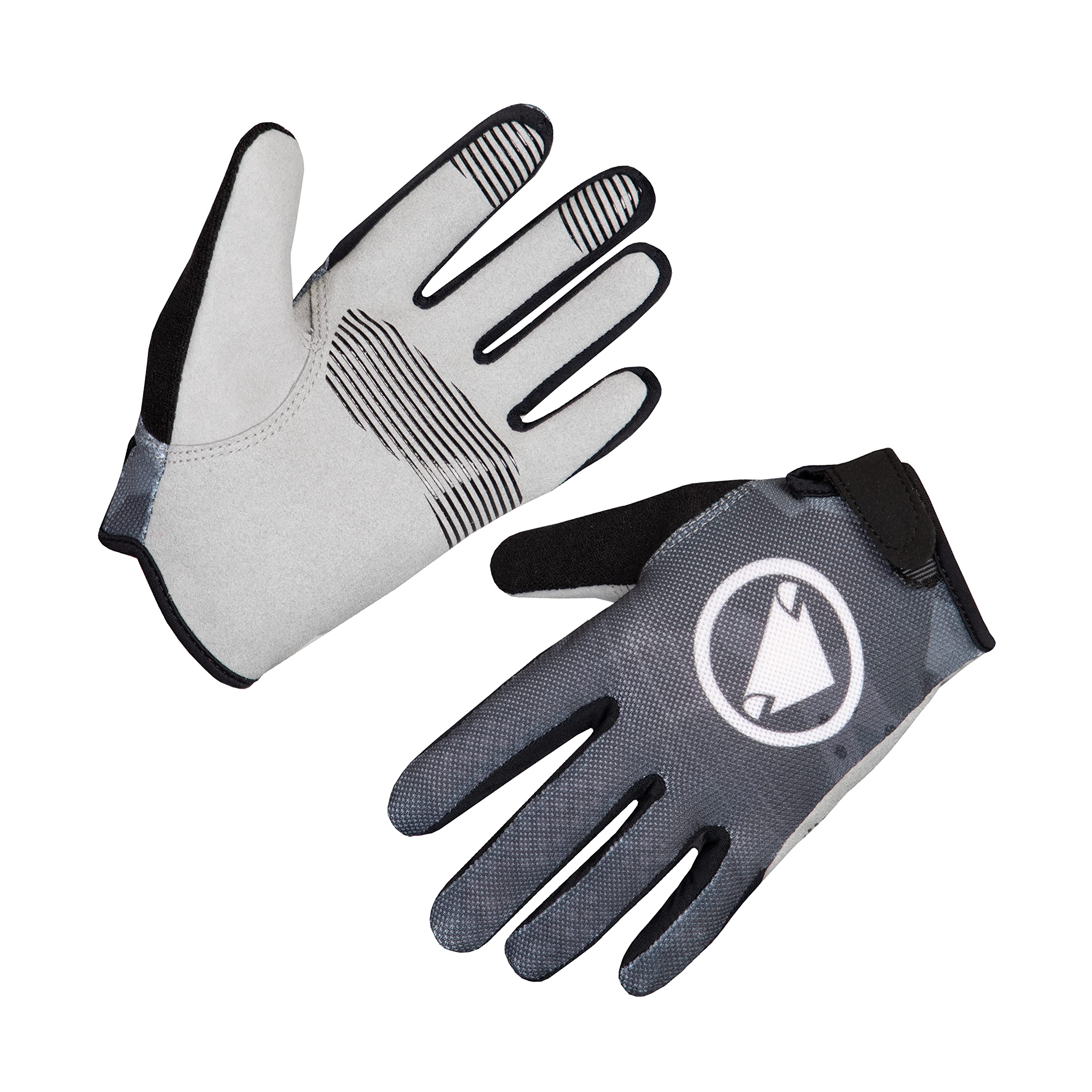 Endura Hummvee Cycling Gloves | Silicone Grip Gloves, Grey, 11-12 Years