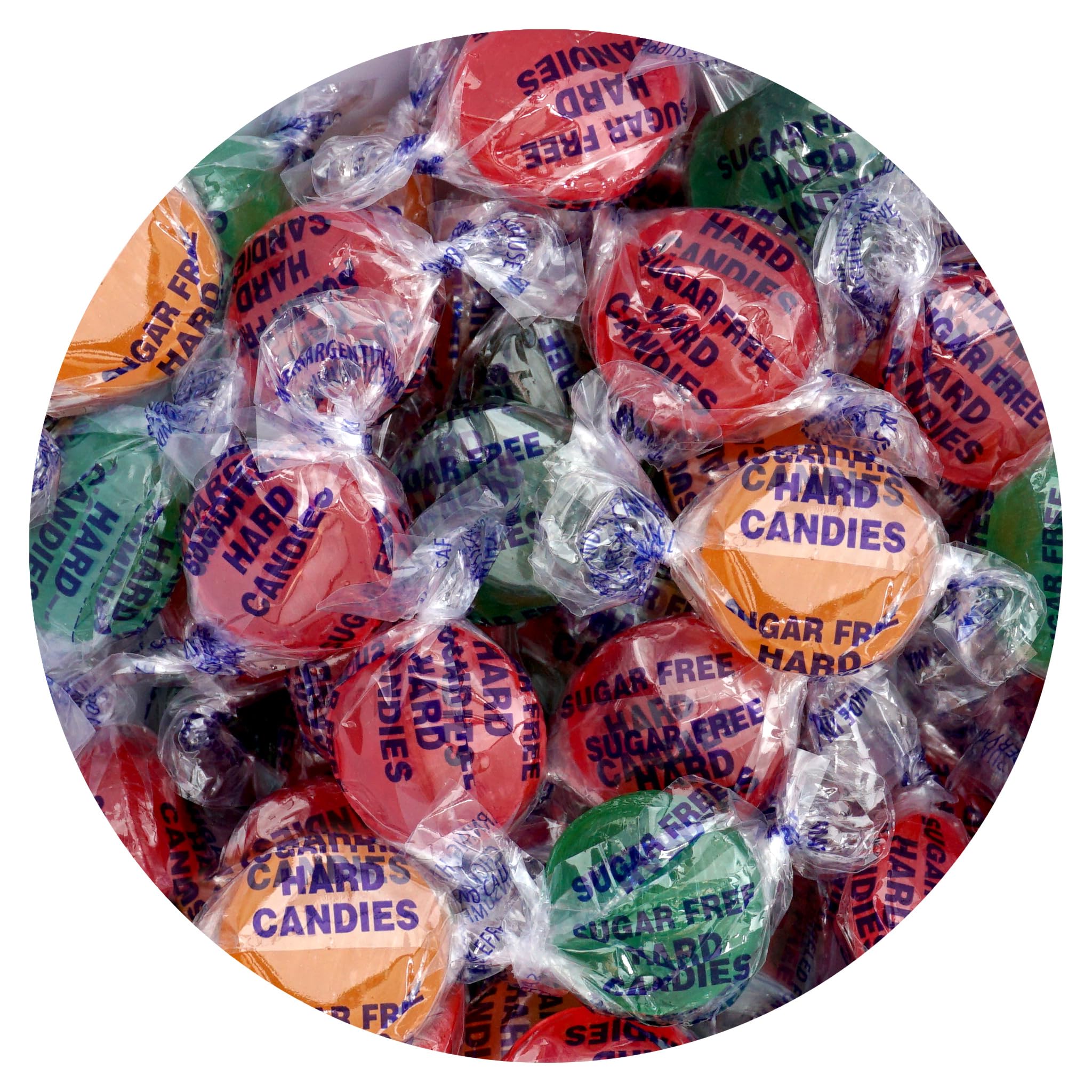 Sugar Free Fruit Hard Candy, 1.5 Pound Bulk Bag, Individually Wrapped Hard Candy, The Hampton Popcorn & Candy Company