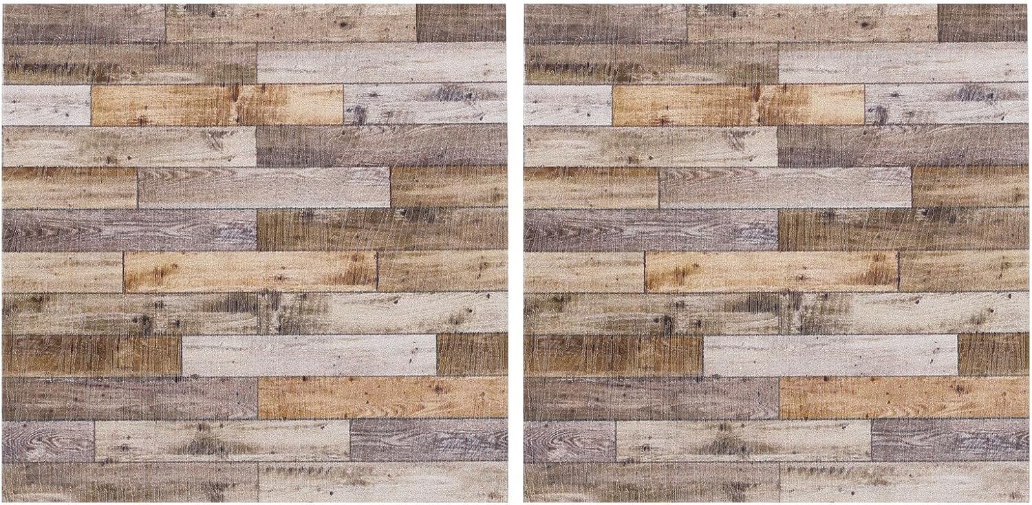 MECCANIXITY Dollhouse Floorboards 4 x 4 Inch Gray Rectangle Dollhouse Wallpaper and Flooring for Dollhouse Accessories 2 Pcs