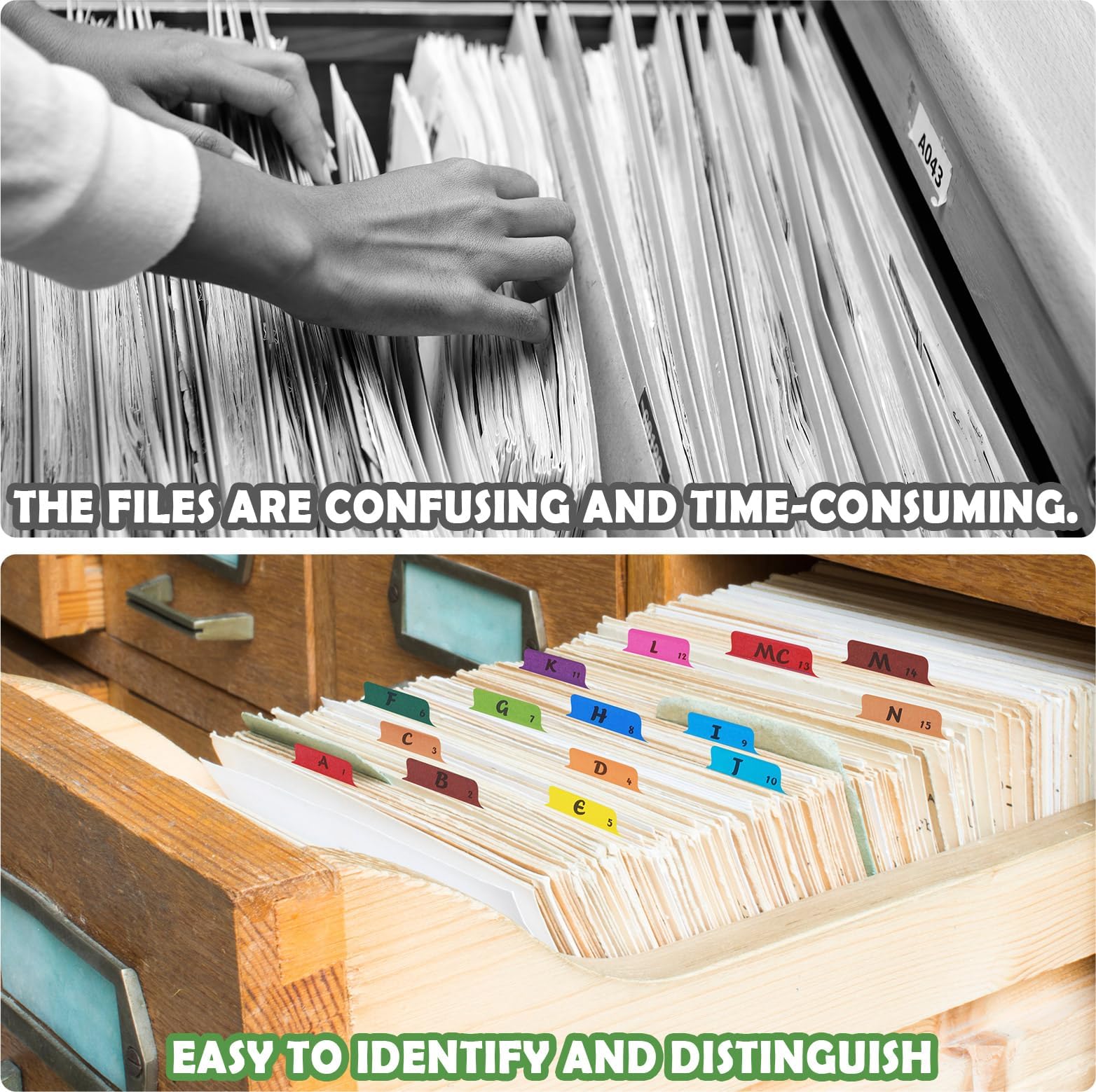 1 Set 25 Alphabet File Dividers Az File Guides Letter Size - View #7