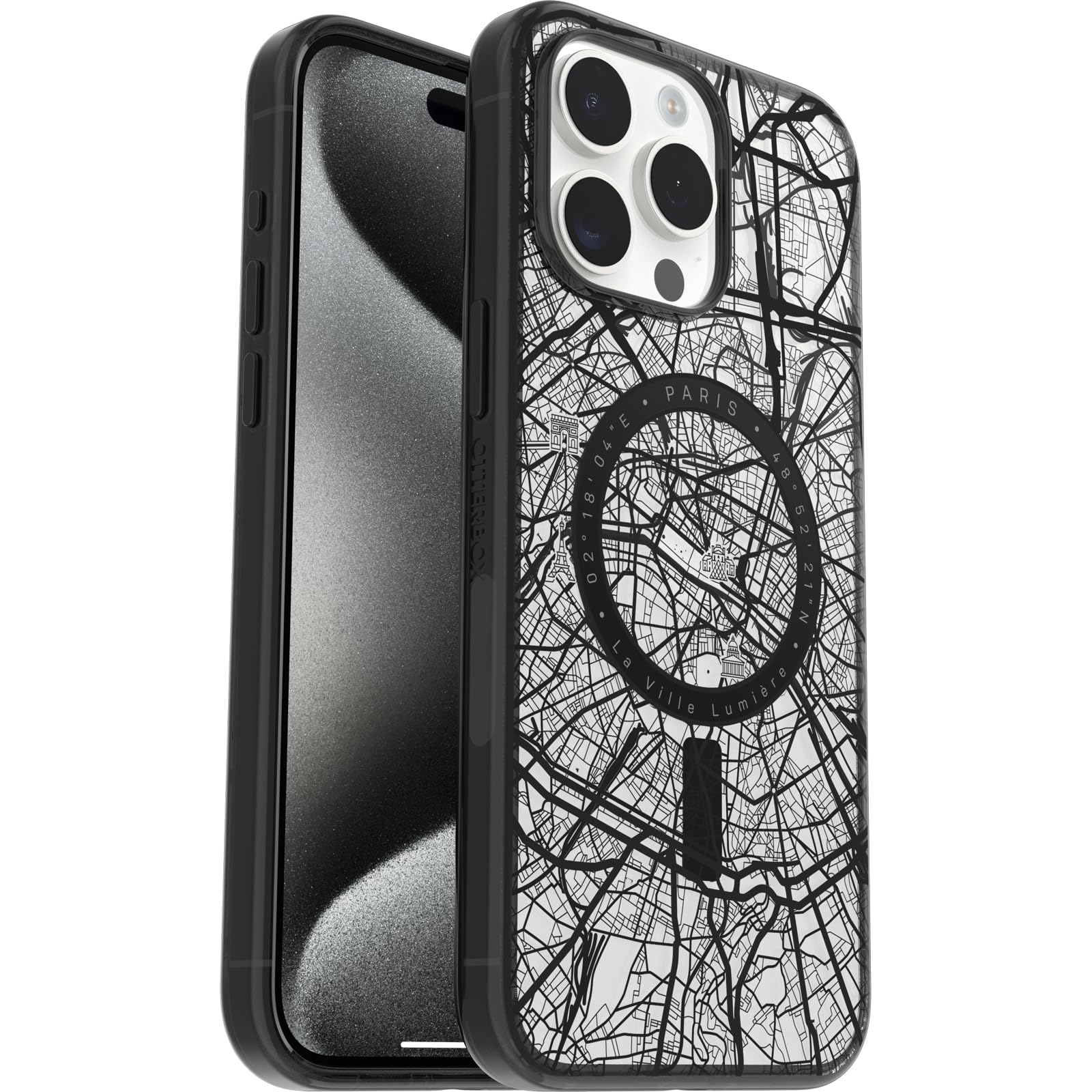OtterBox Clear Case Serie mit MagSafe für iPhone 15 Pro Max, stoßfest, sturzsicher, Ultra-dünn, schützende dünne Hülle, 3X getestet nach Militärstandard, Paris