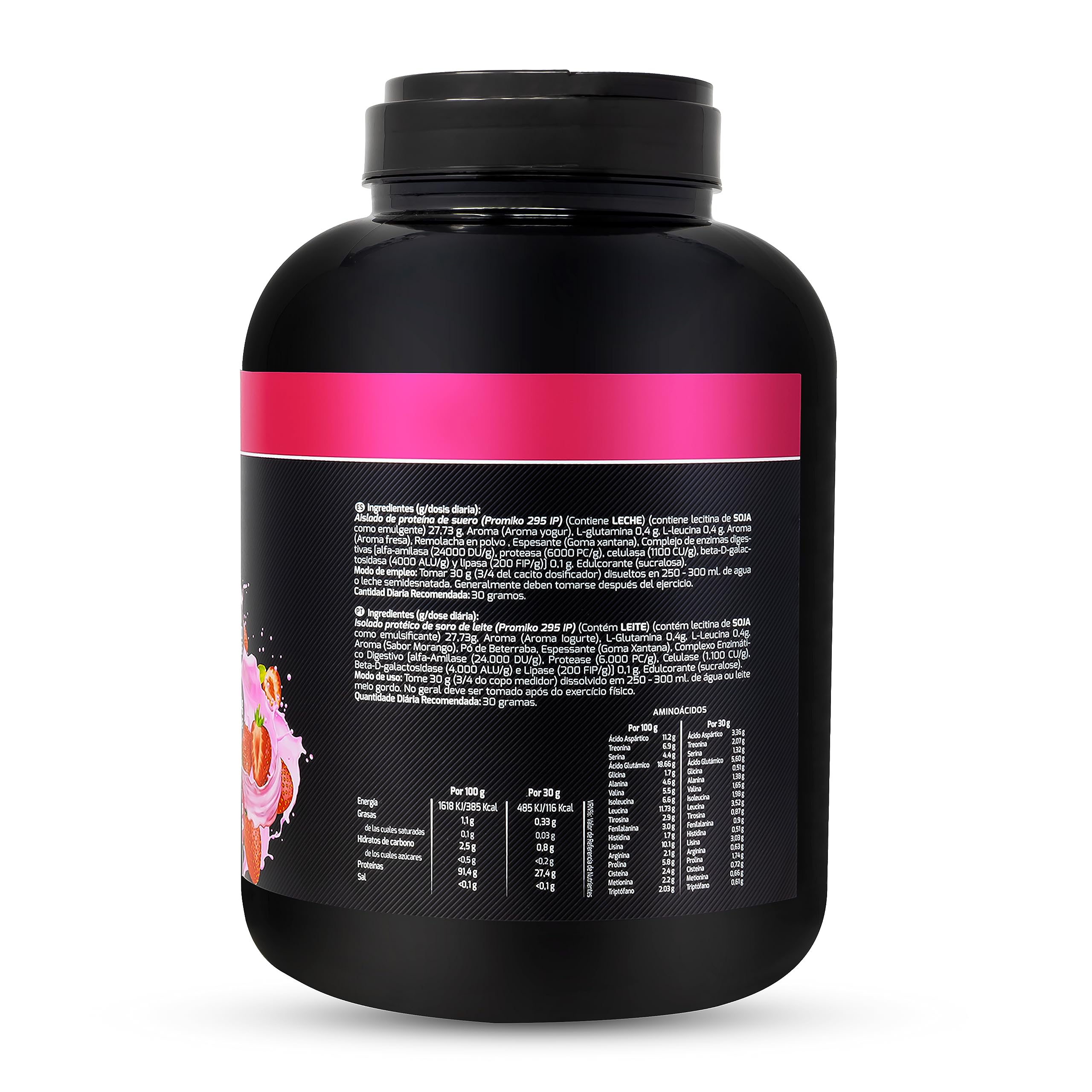SPORT LIVE Whey protein isolate | Aislado de proteína en polvo | Proteinas whey isolada de suero de leche | Proteinas que ayudan a aumentar tu masa muscular |Yogur-Fresa | 2,2KG |Drasanvi