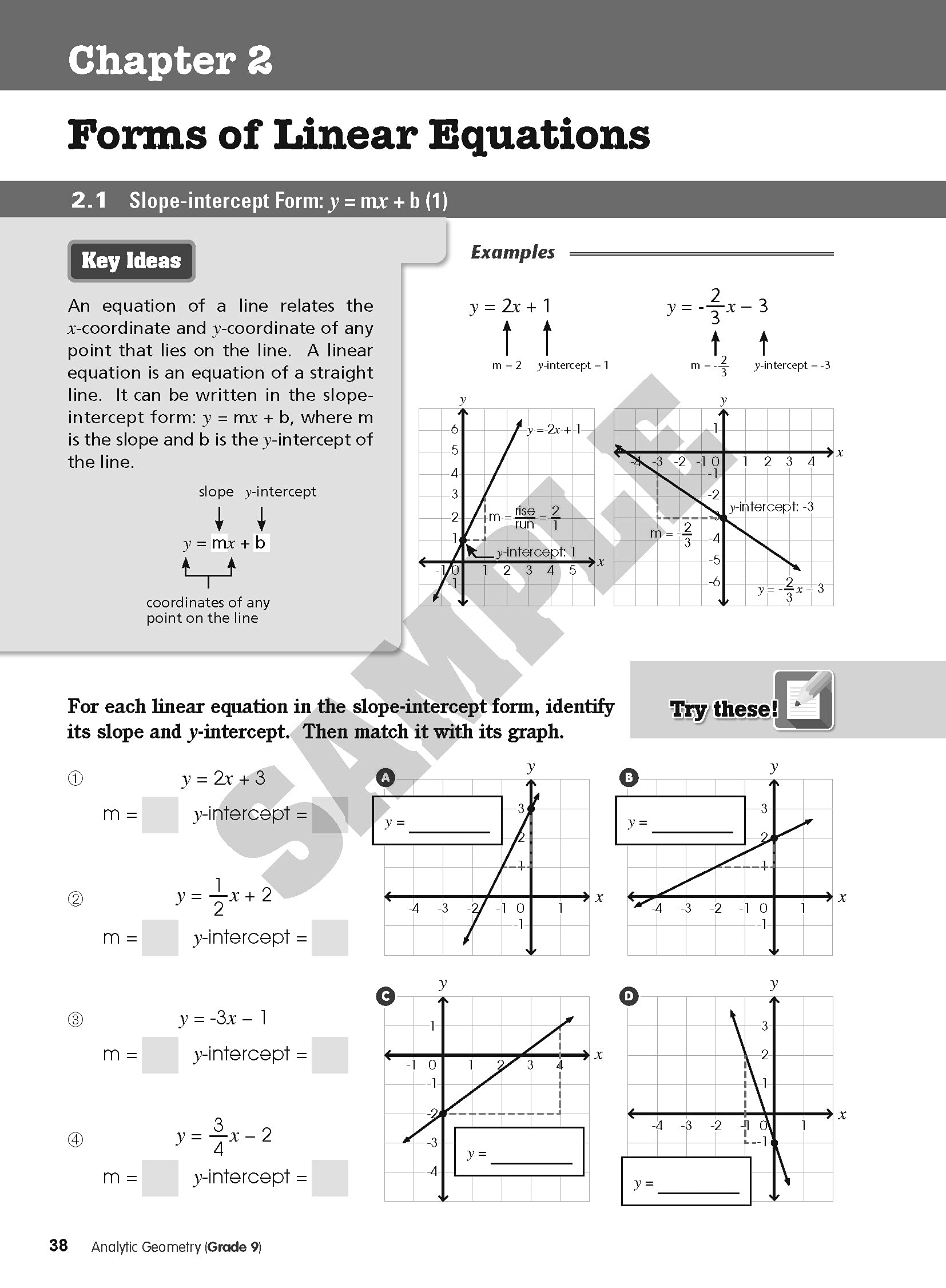 MathSmart Grade 9 - Analytic Geometry