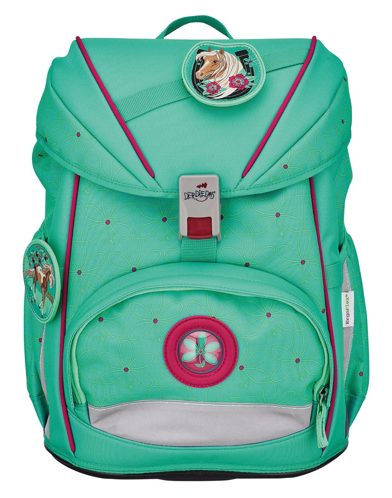 DerDieDas Schulrucksack Set 5-TLG. Ergoflex Peppermint Pony 2023