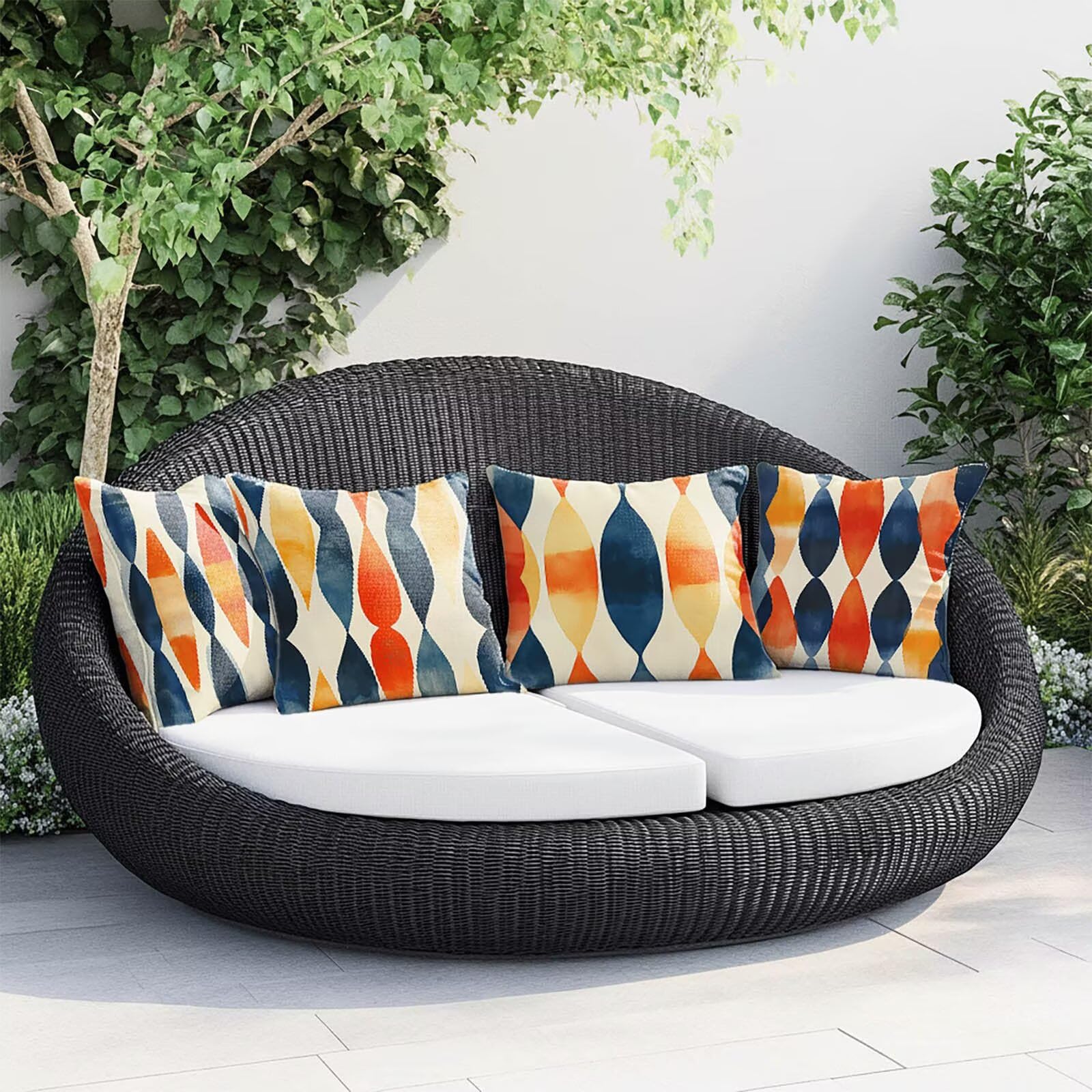 Poszewki na poduszki 60 x 60 cm wodoodporne na zewnątrz poszewki na poduszki na sofę proste dwustronne drukowanie wiejska sofa poszewka na poduszkę do nowoczesnych pokrowców na łóżko podwójne prezent