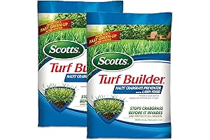 Scotts Turf Builder Halts Crabgrass Preventer with Lawn Fertilizer for a Lush,...
