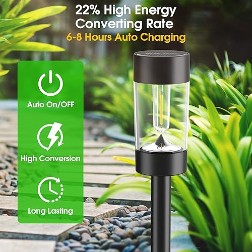 Miniatura 3 de Luces solares para exteriores, paquete de 12 luces solares impermeables para paisaje, camino, jardín, camino, pasarela, entrada, césped, patio,