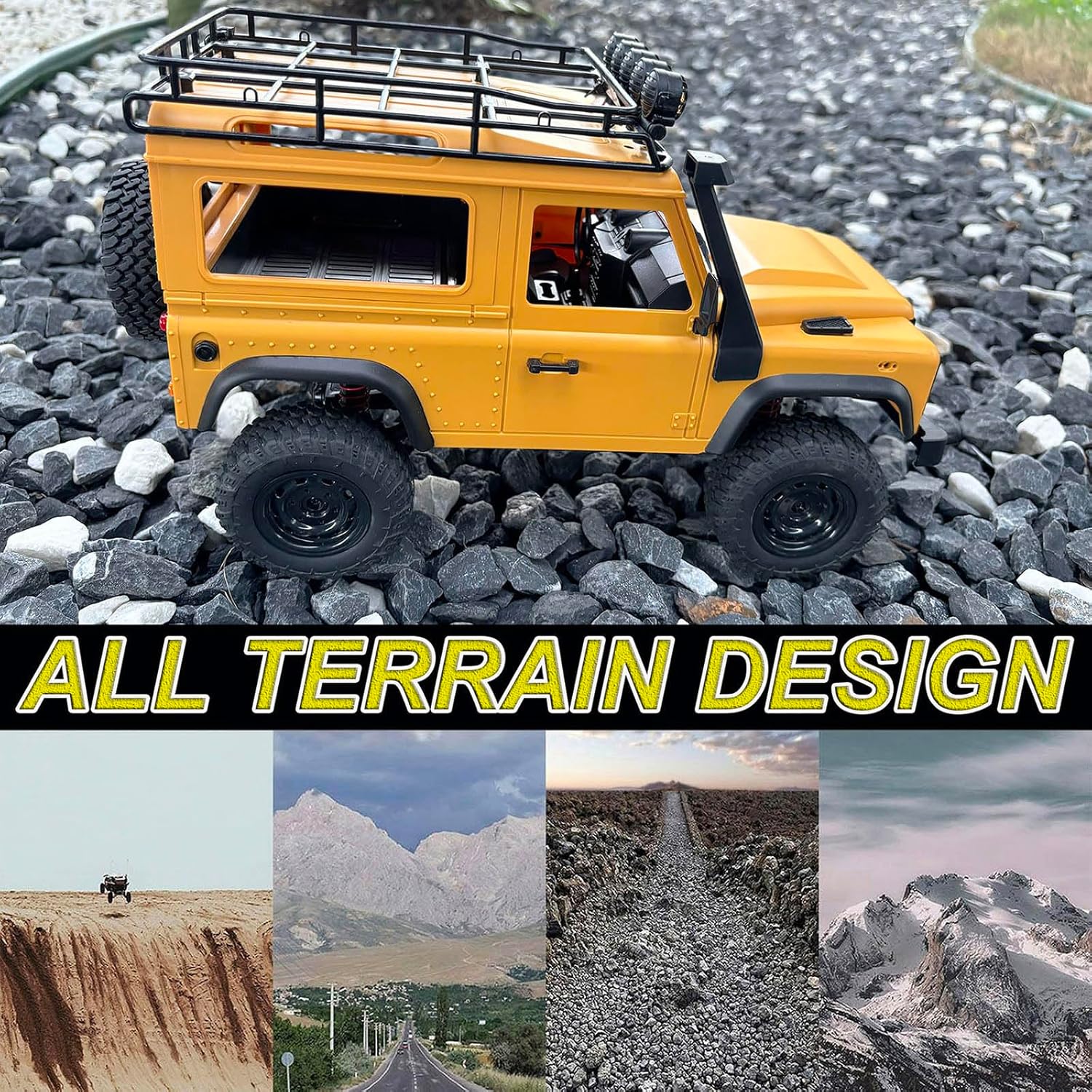 1/12 RC Crawler MN98 Remote Control Truck Off Road RC Rock Crawler 4x4 Land Rover All Terrain Hobby Climber for Adult 2 Speed Full Proportional 280 Motor Upgraded Chassis 2 Batteries