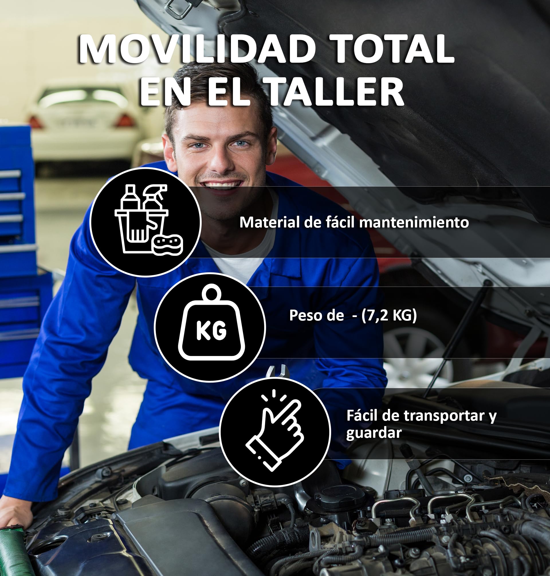 Camilla para Taller Mecánico | Reclinable Y Acolchada | con Ruedas para Movilidad Fluida Y Gran Estabilidad | Limpieza Sin Esfuerzo | para Mecánica Automotriz Debajo del Coche