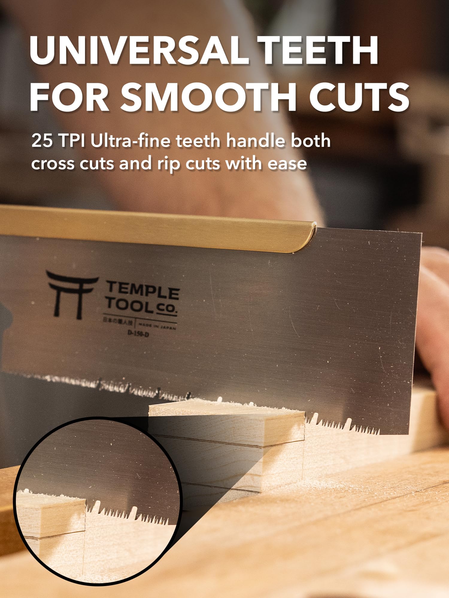 Scie à tirer japonaise Dozuki 6 pour Ripcut et Crosscut – Scie à main pour queue d'aronde, tenons, menuiserie fine – Scie à queue d'aronde – Temple Tool Co.